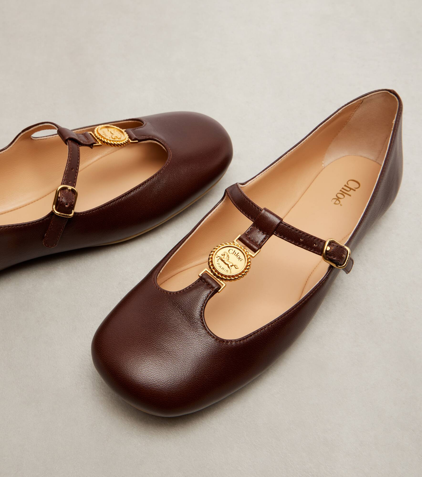 Leonore embellished leather ballet flats - 5