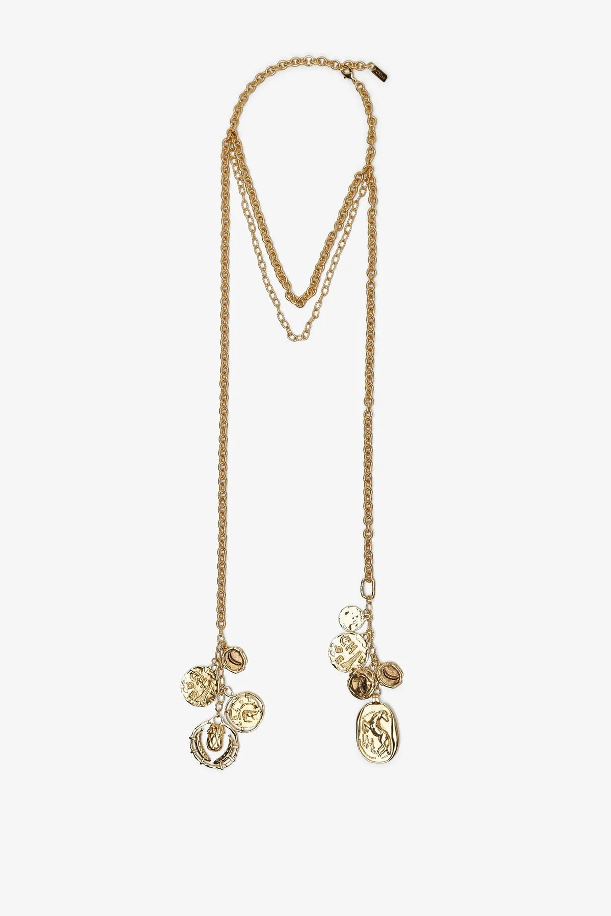 Gold charms necklace - 1