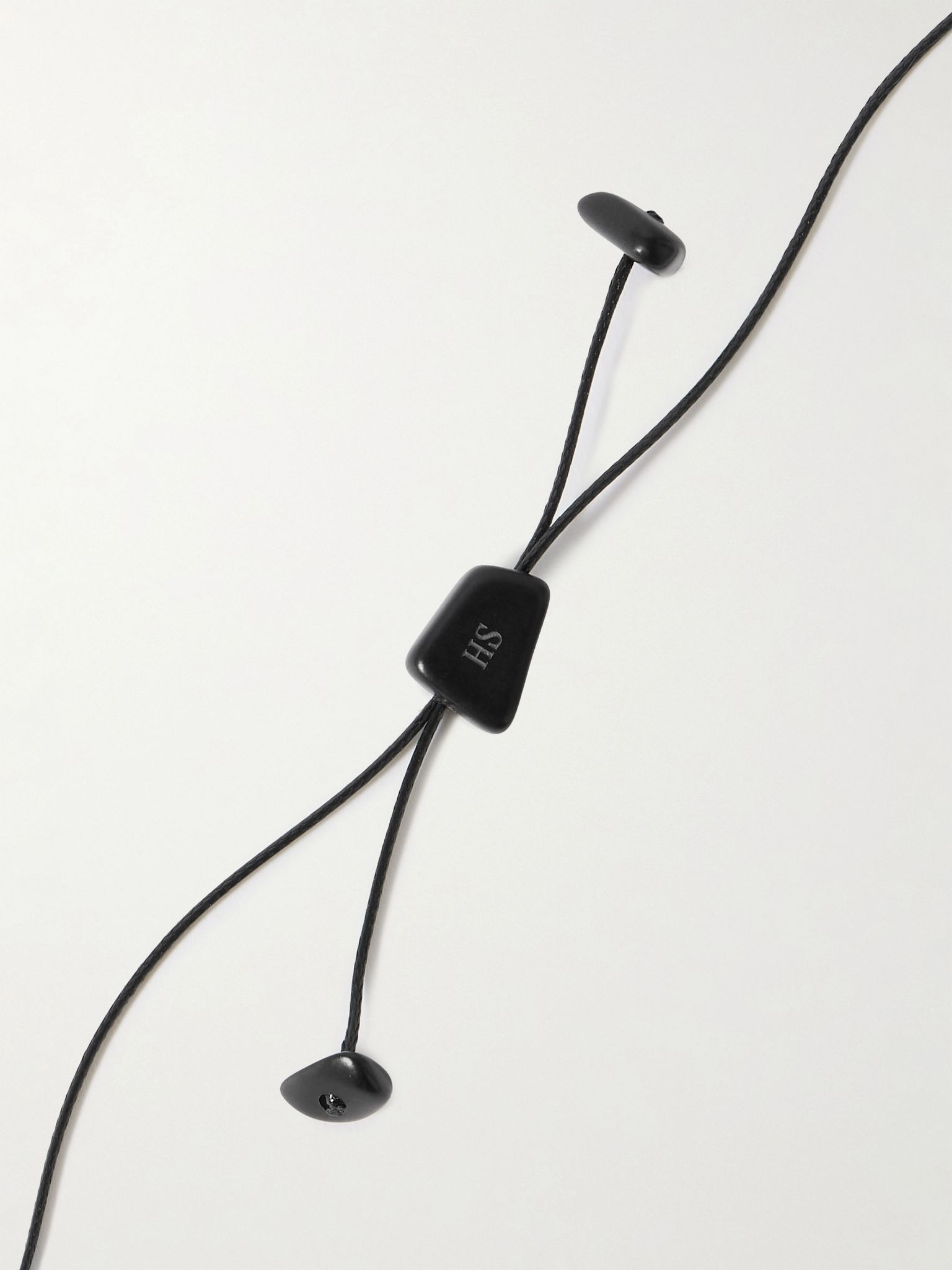 The Choker tagua and leather necklace Black - 3