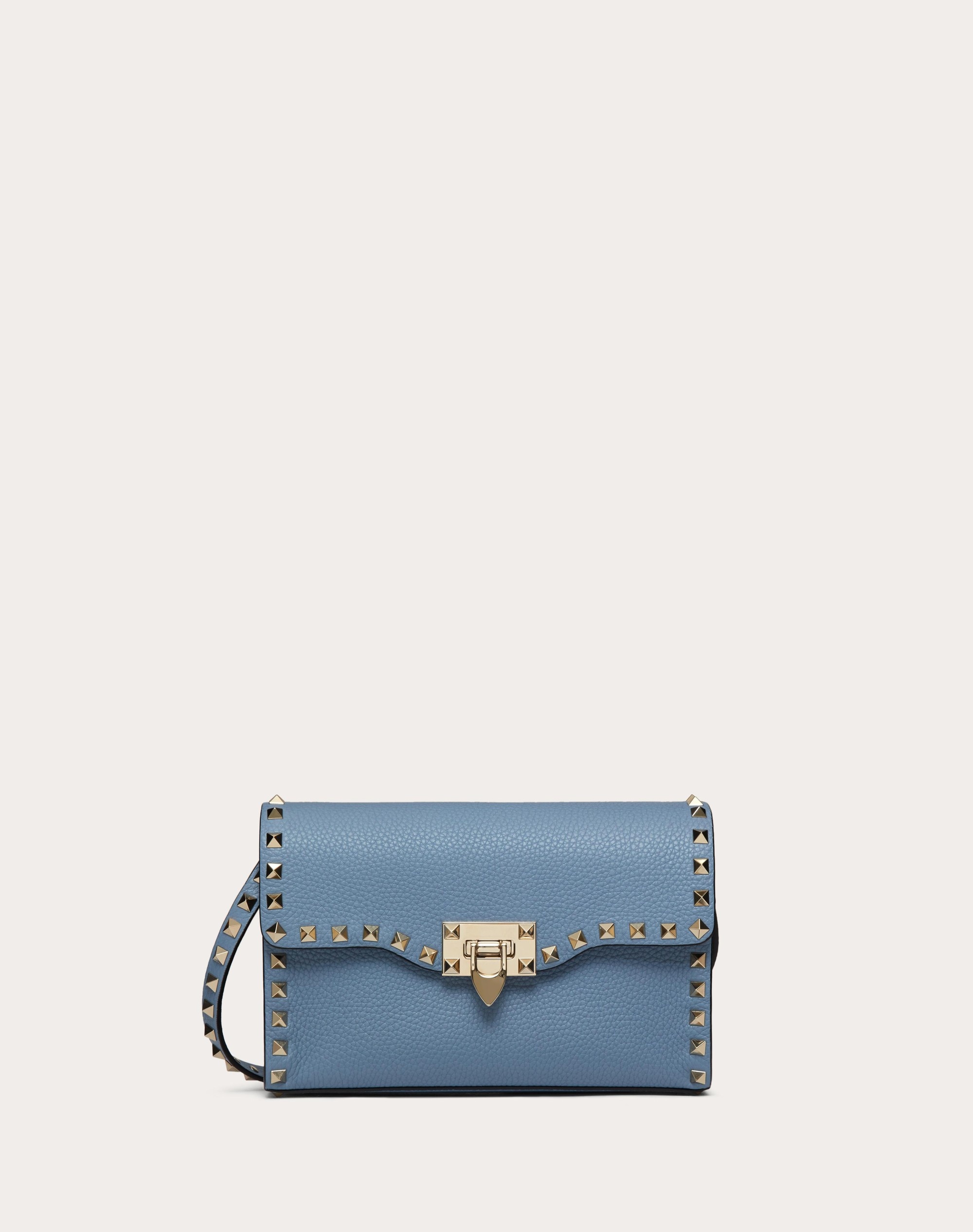 SMALL ROCKSTUD GRAINY CALFSKIN CROSSBODY BAG - 1