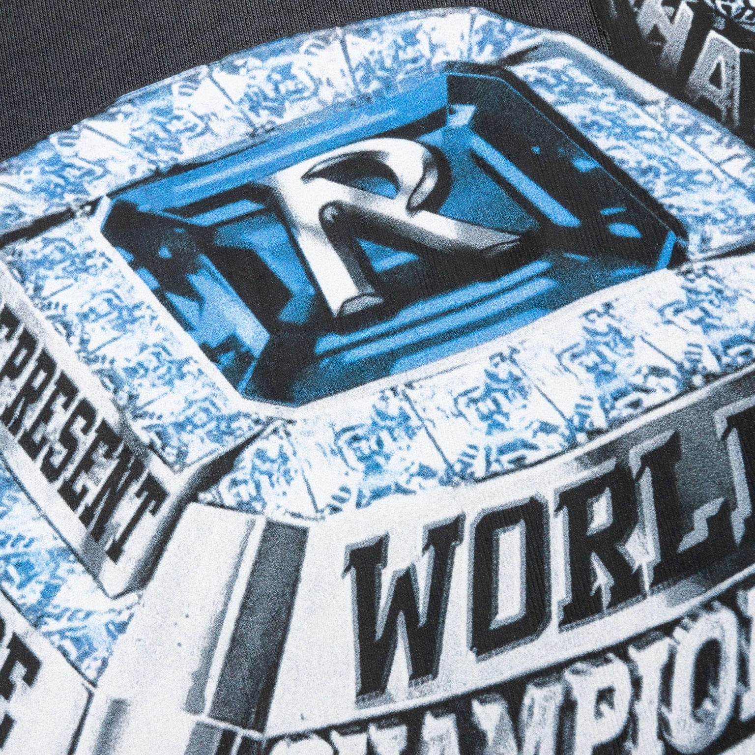 FEATURE X REPRESENT CHAMPION RINGS T-SHIRT - STAINED BLACK - 4