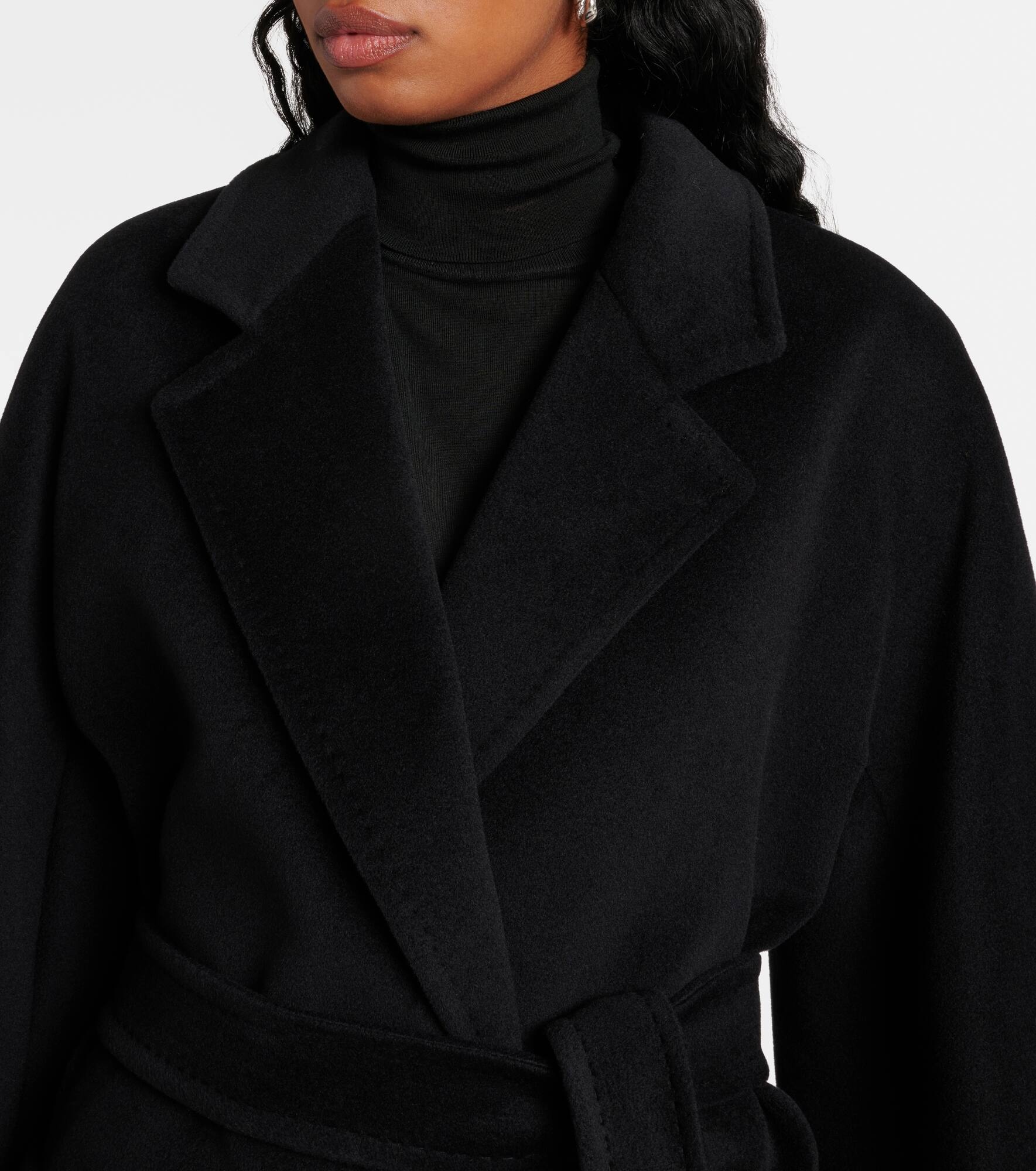 Locri wool and cashmere wrap coat - 4