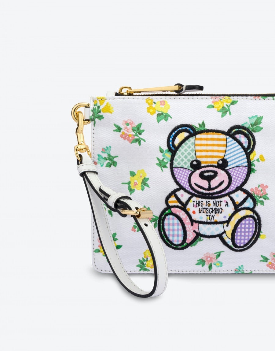 TEDDY PATCHWORK ECO-CANVAS CLUTCH - 4