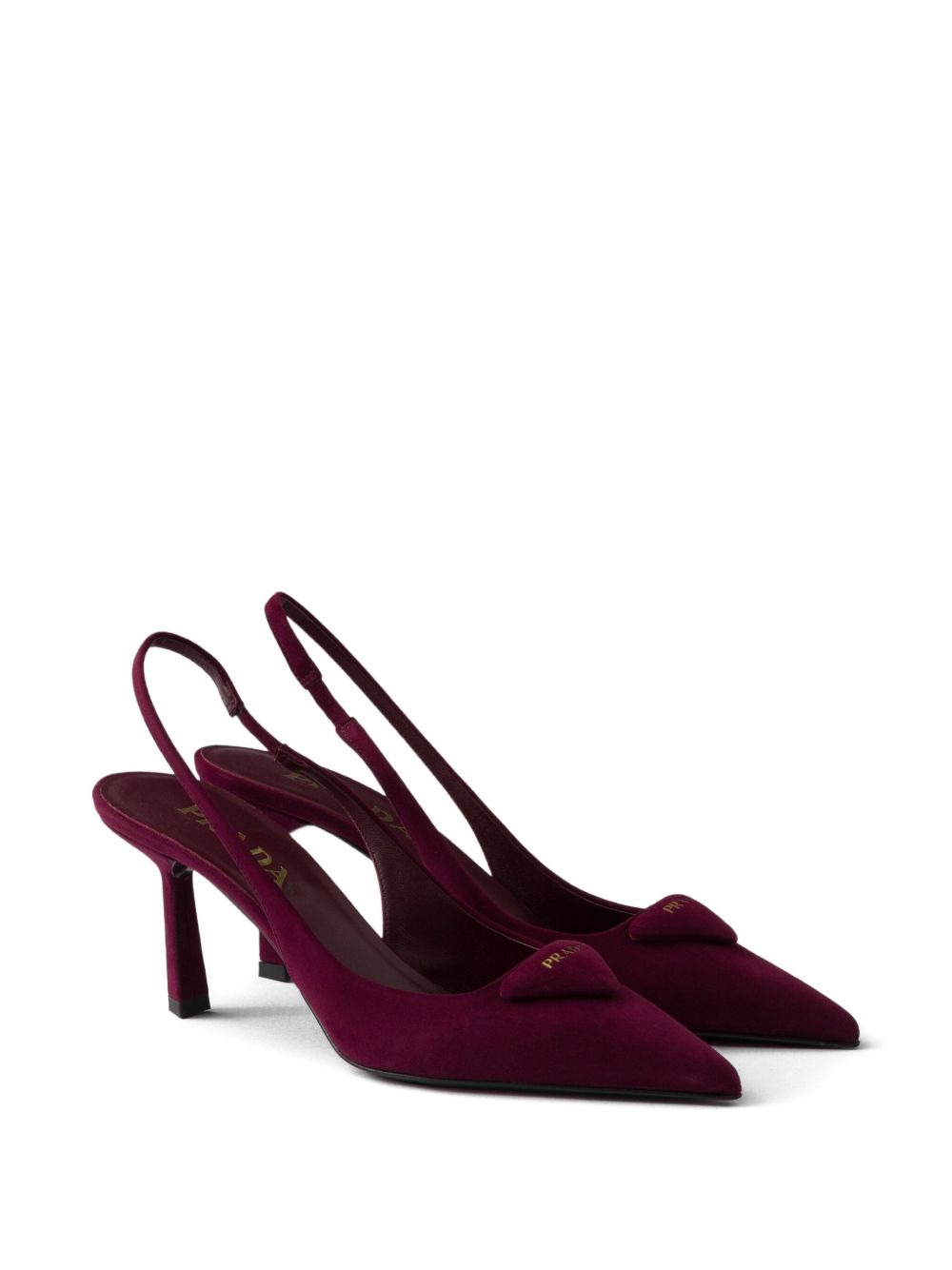 75mm slingback triangle-logo pumps - 2
