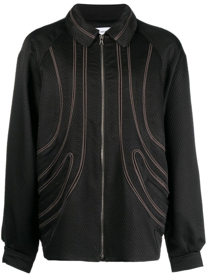 exposed-seam bomber jacket - 1