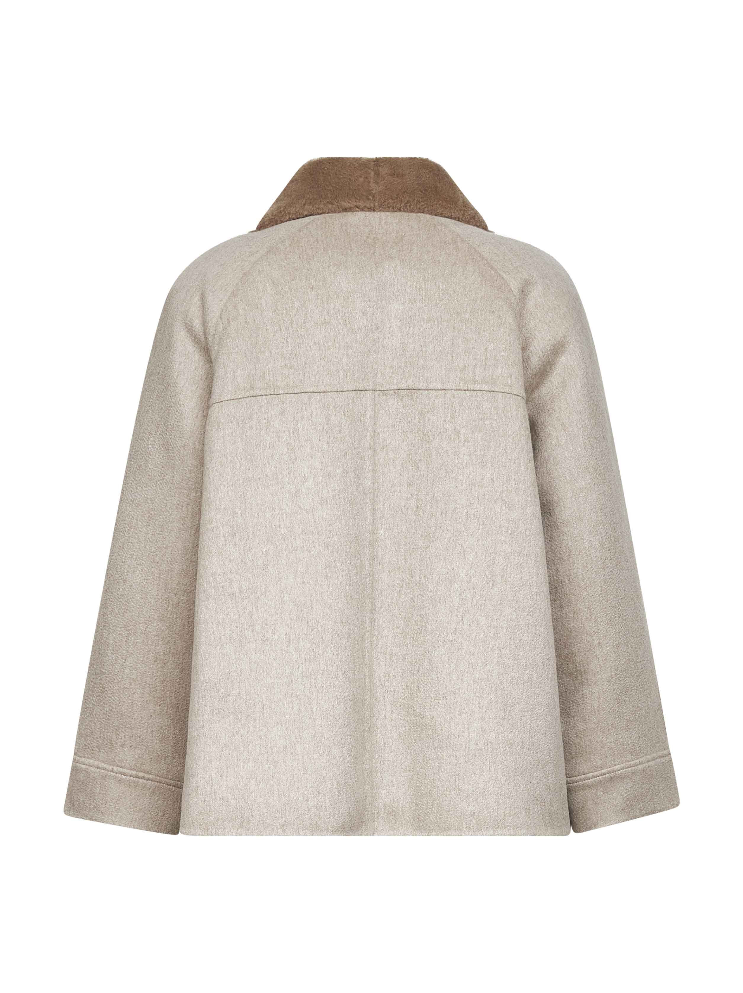 Greige cashmere blouson with detachable vest - 2