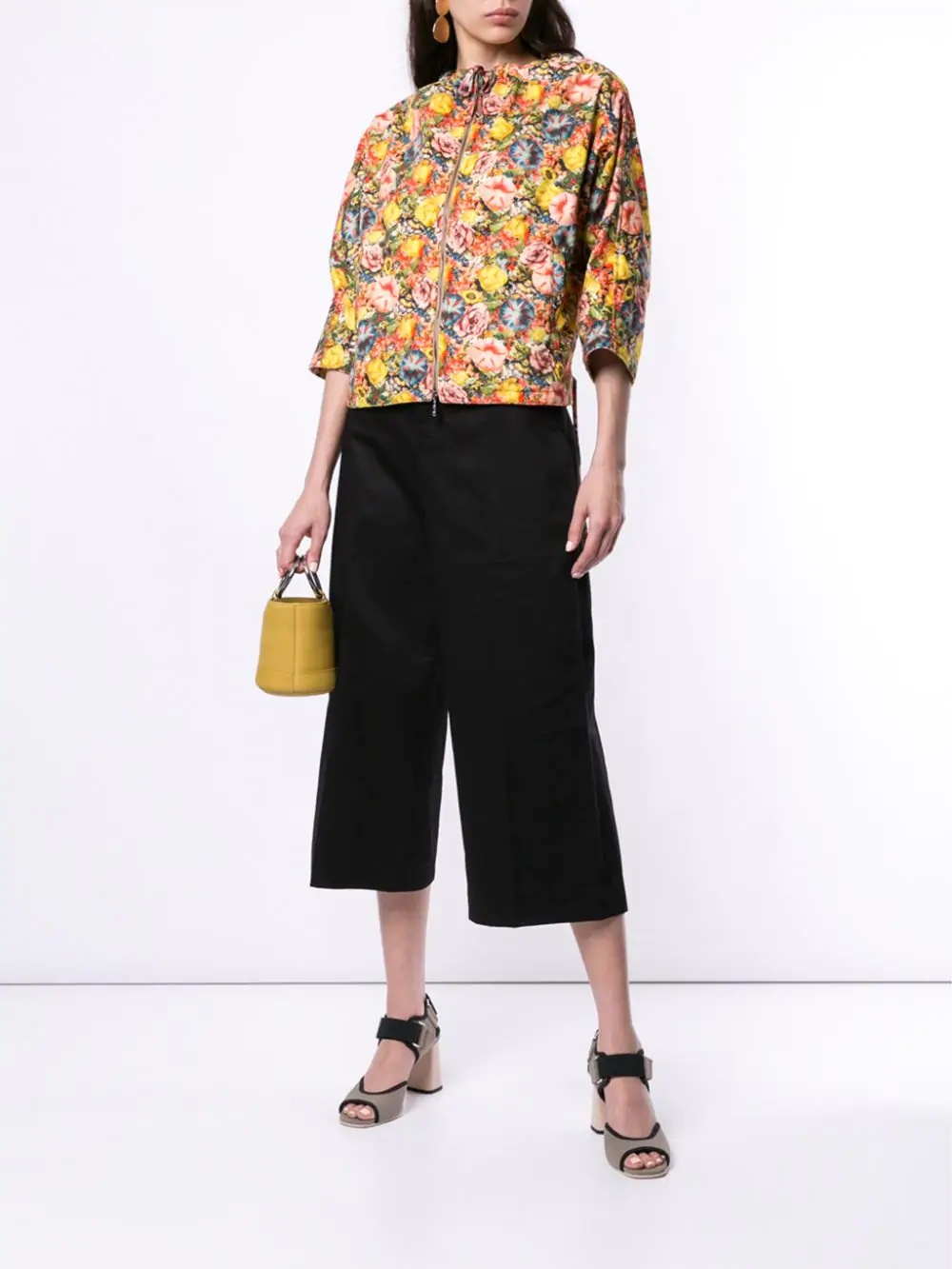 cropped high waisted trousers - 2