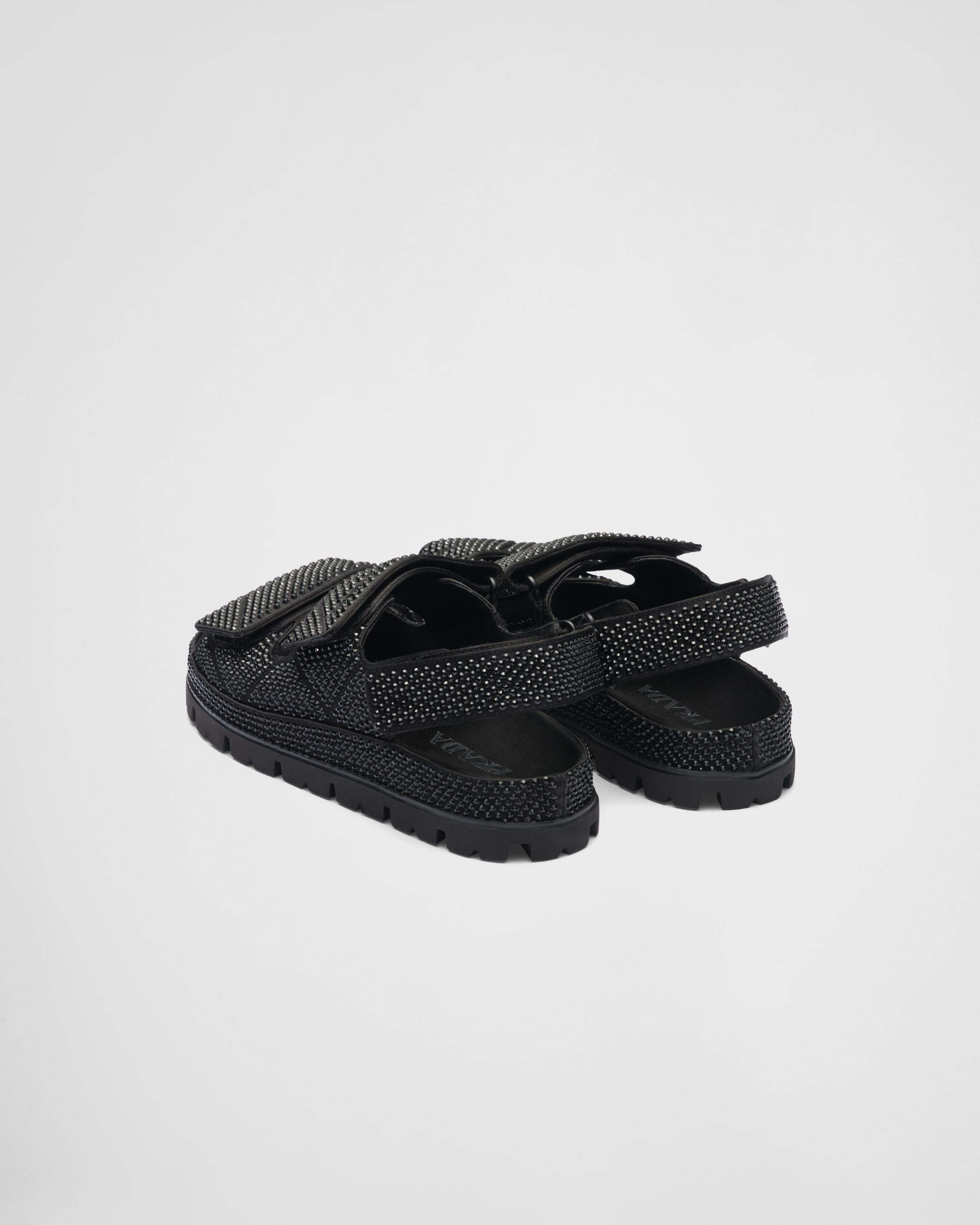 Satin sandals with crystals - 5