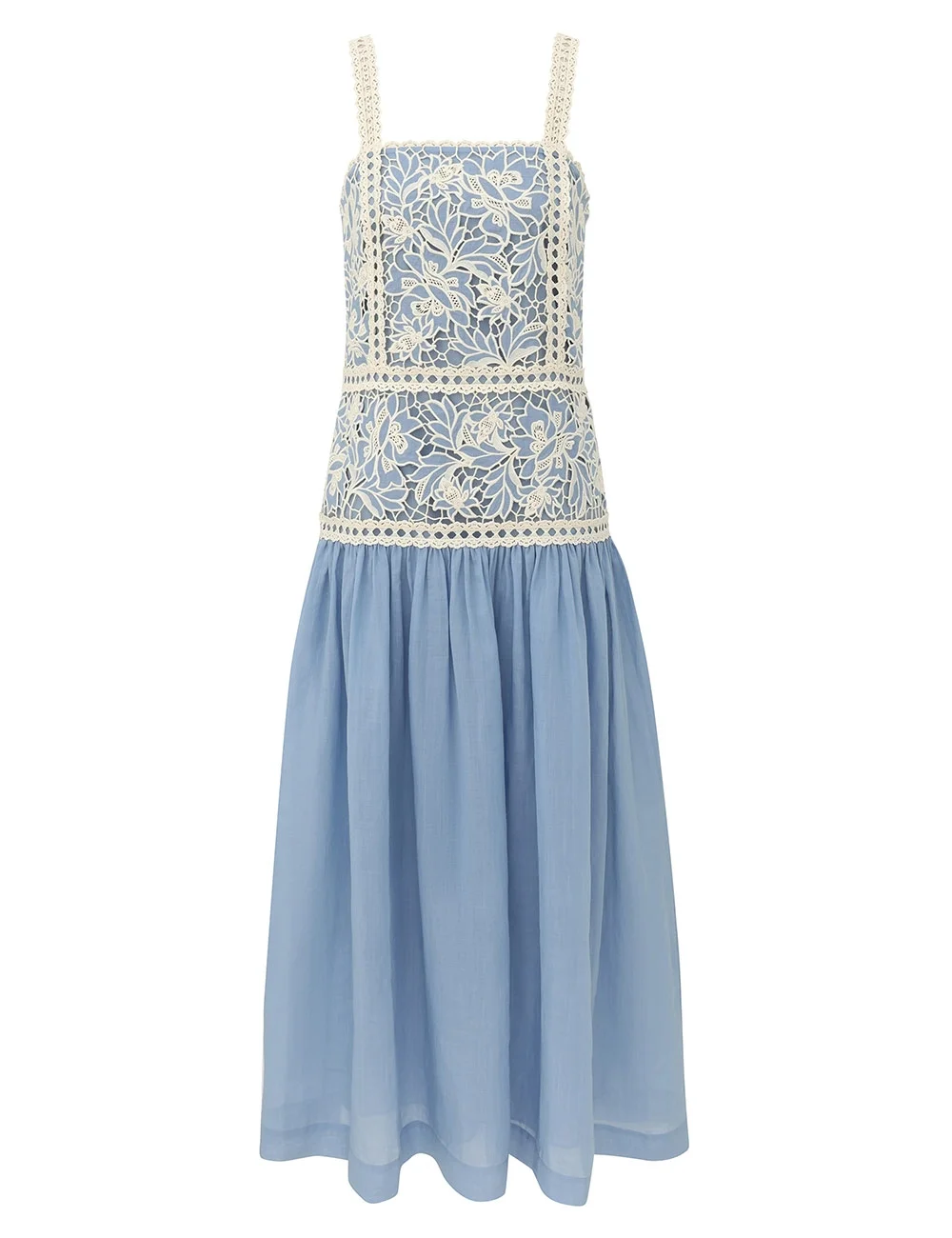 ECHO EMBROIDERED SLIP DRESS - 1