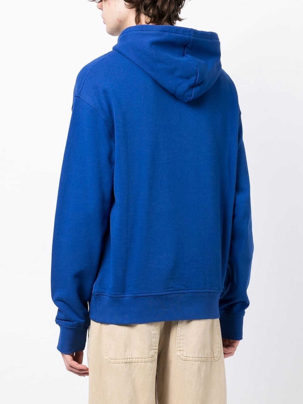 logo embroidery drawstring hoodie - 4