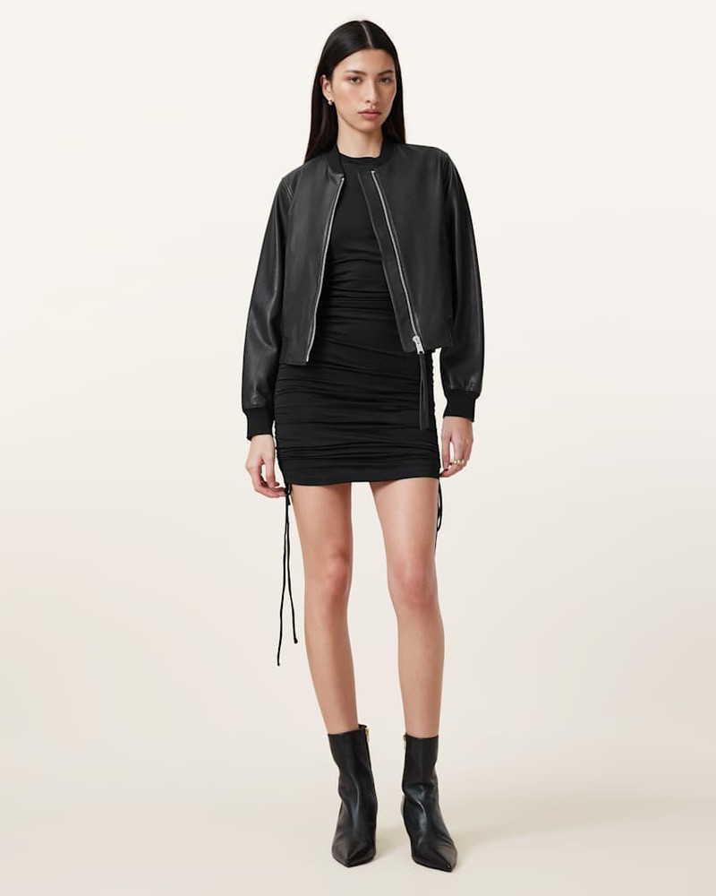 ALLSAINTS ORTEN LEATHER BOMBER JACKET outlook