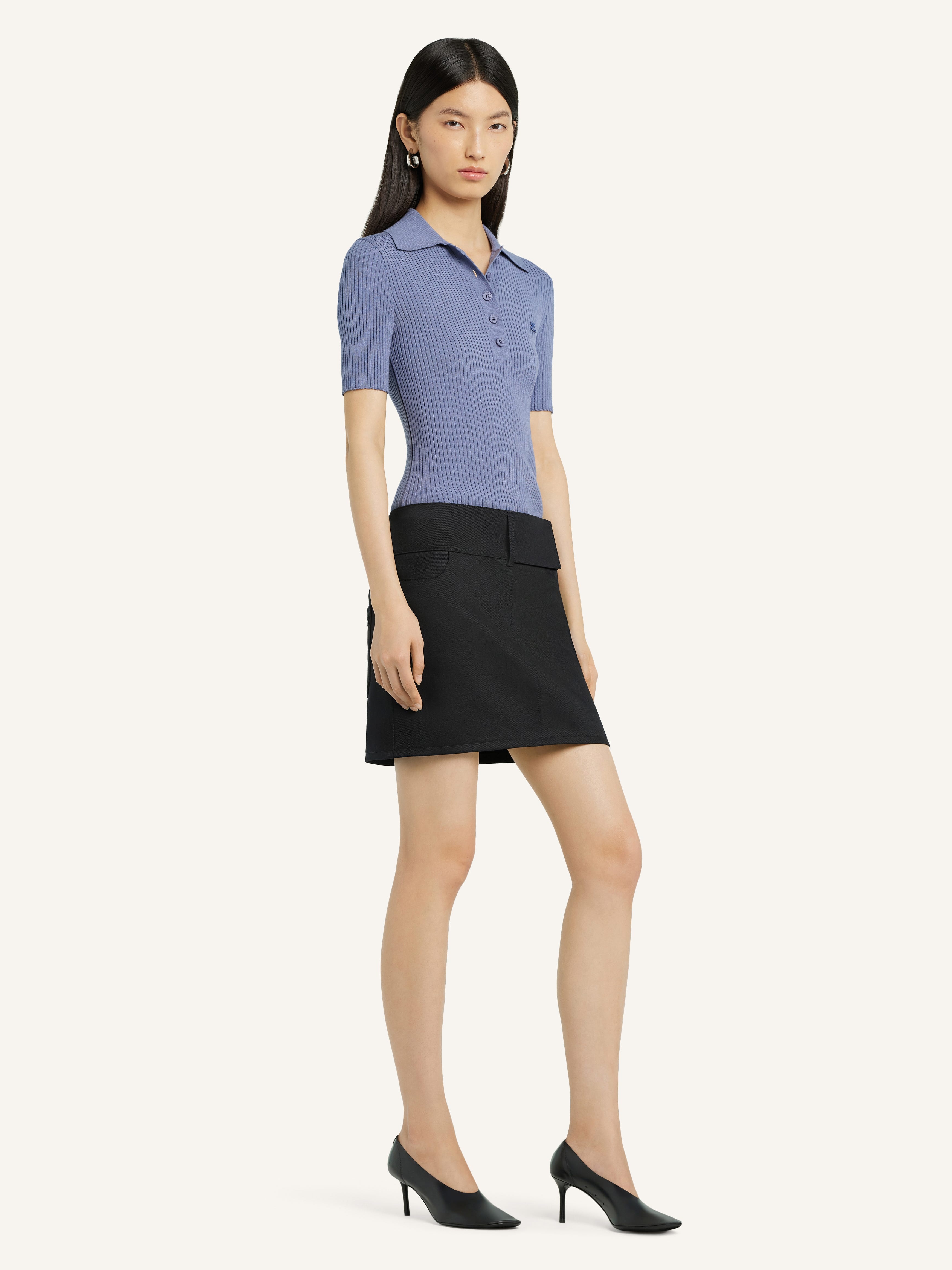 ICONIC RIB KNIT POLO SHIRT - 3