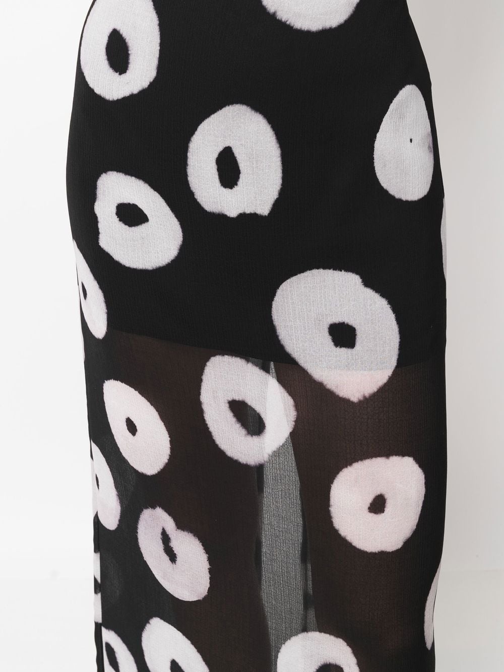 semi sheer printed skirt - 5