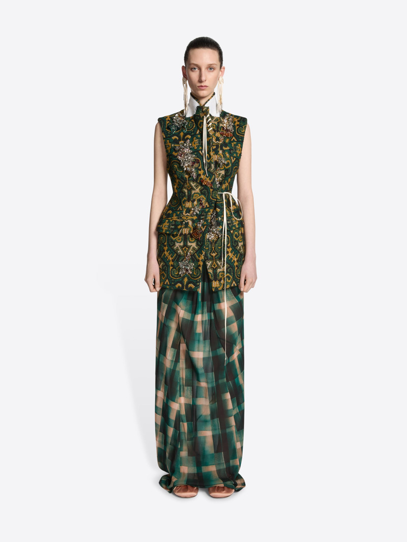 Dries Van Noten EMBELLISHED SLEEVELESS BLAZER outlook