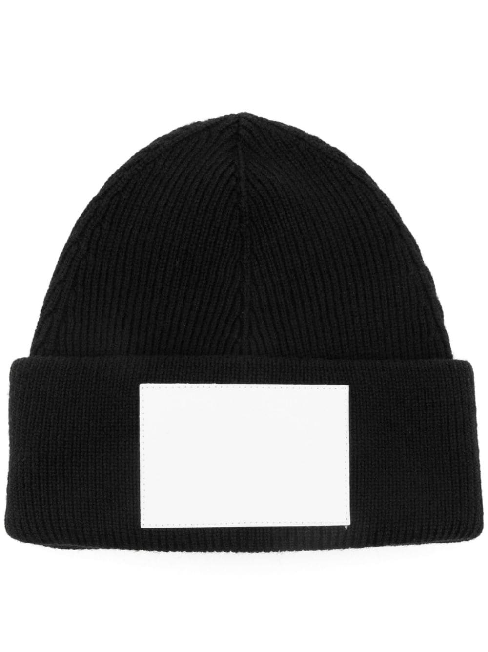 numbers-motif knitted beanie - 1