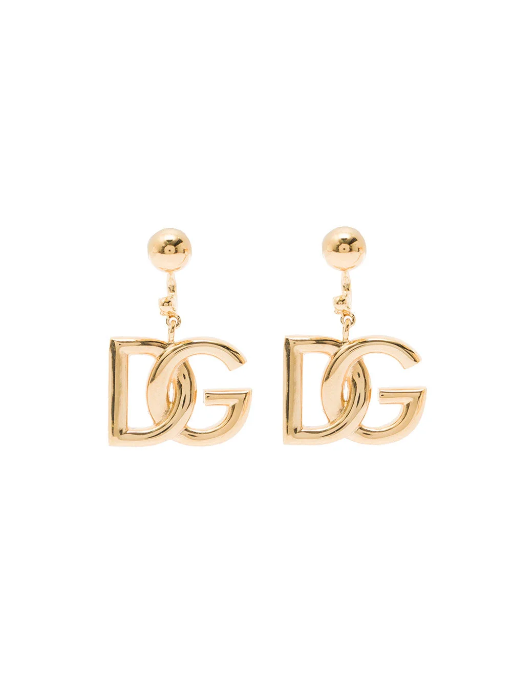 Dolce & Gabbana Women Gold-Tone Dangling Earrings With Dg Logo In Brass Woman - 1