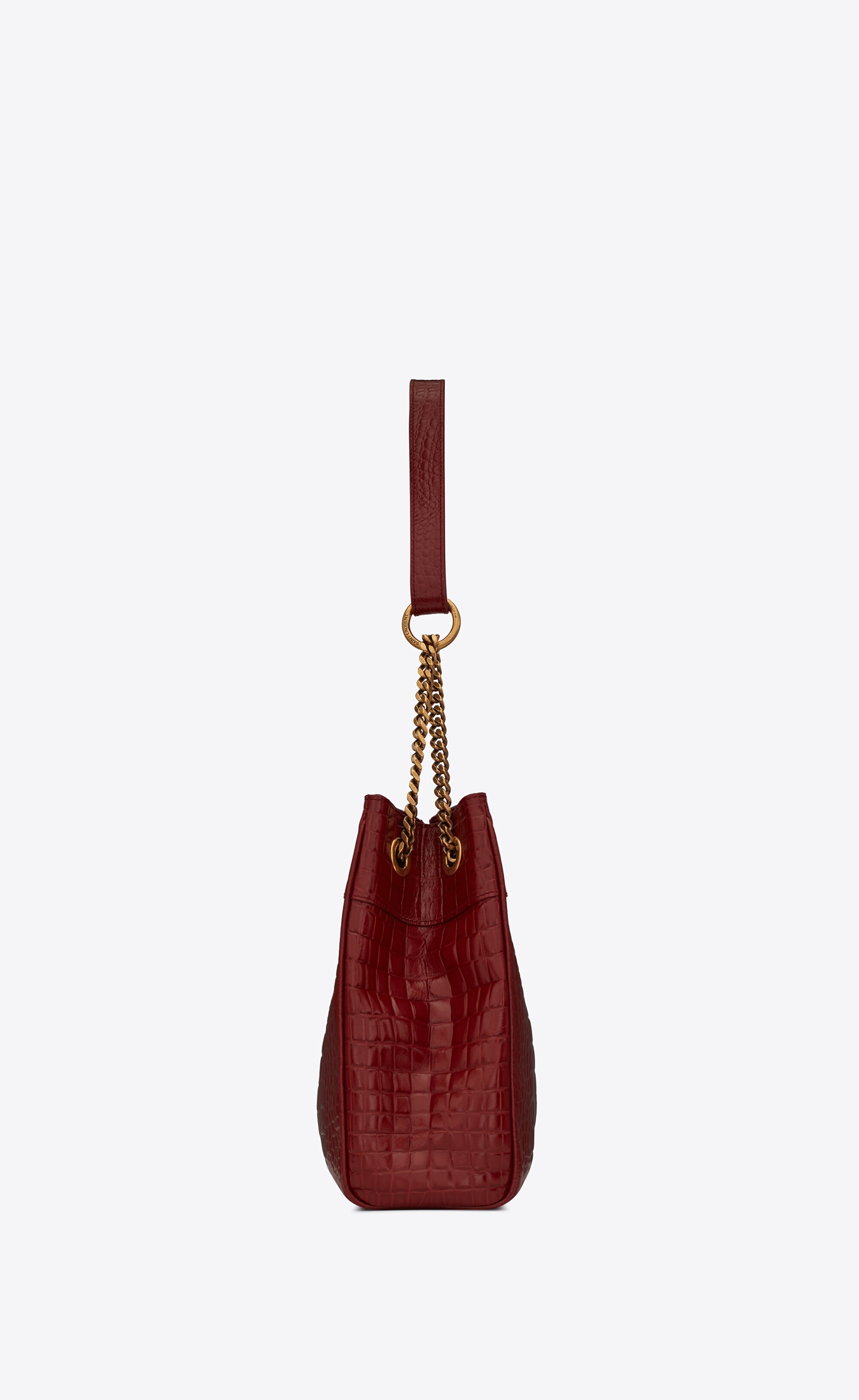 claude shopping bag in crocodile-embossed leather - 4