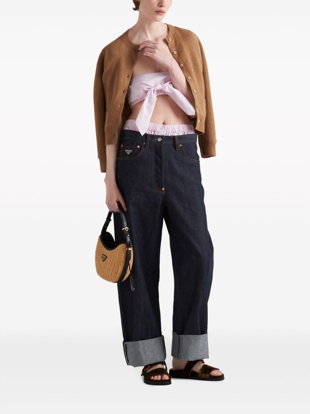 round-neck wool-knit cardigan - 2