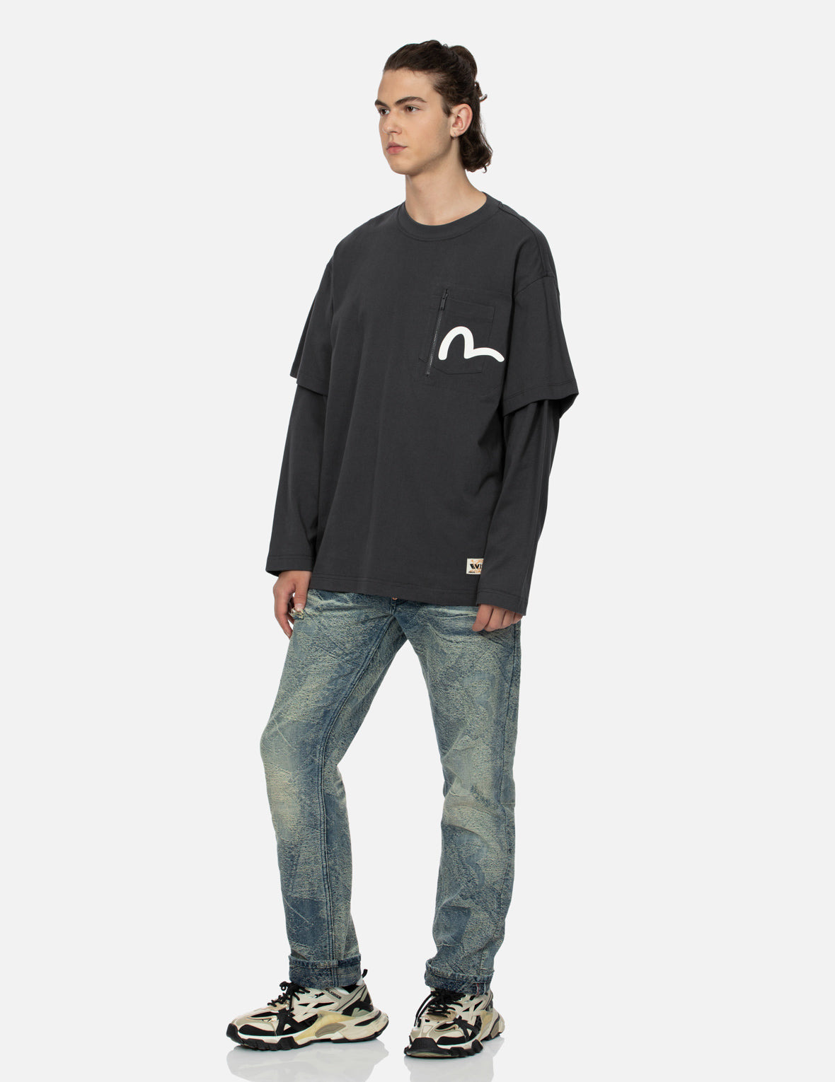 GODHEAD SLOT MACHINE PRINT LOOSE FIT  LONG-SLEEVE T-SHIRT - 4