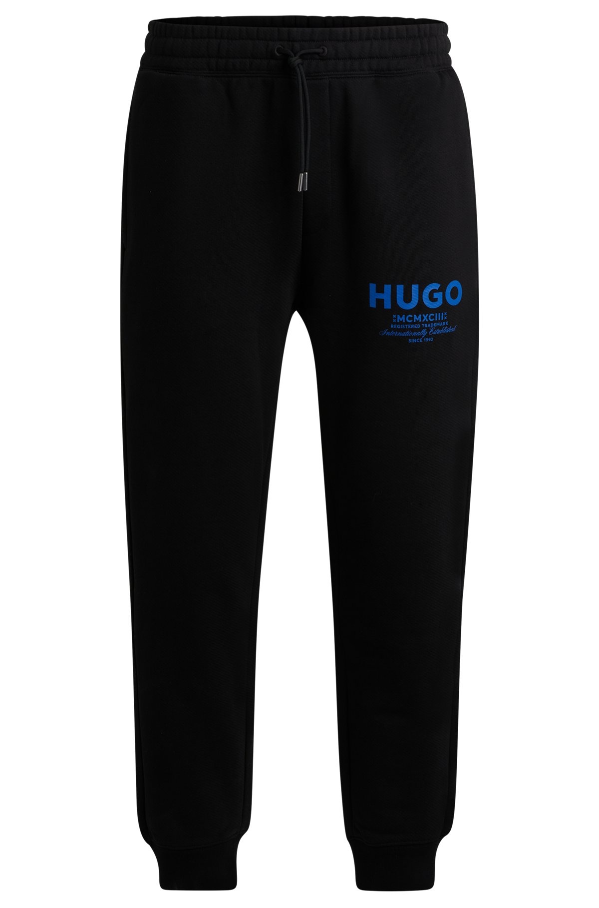 COTTON-TERRY TRACKSUIT BOTTOMS WITH LOGO PRINT - 1