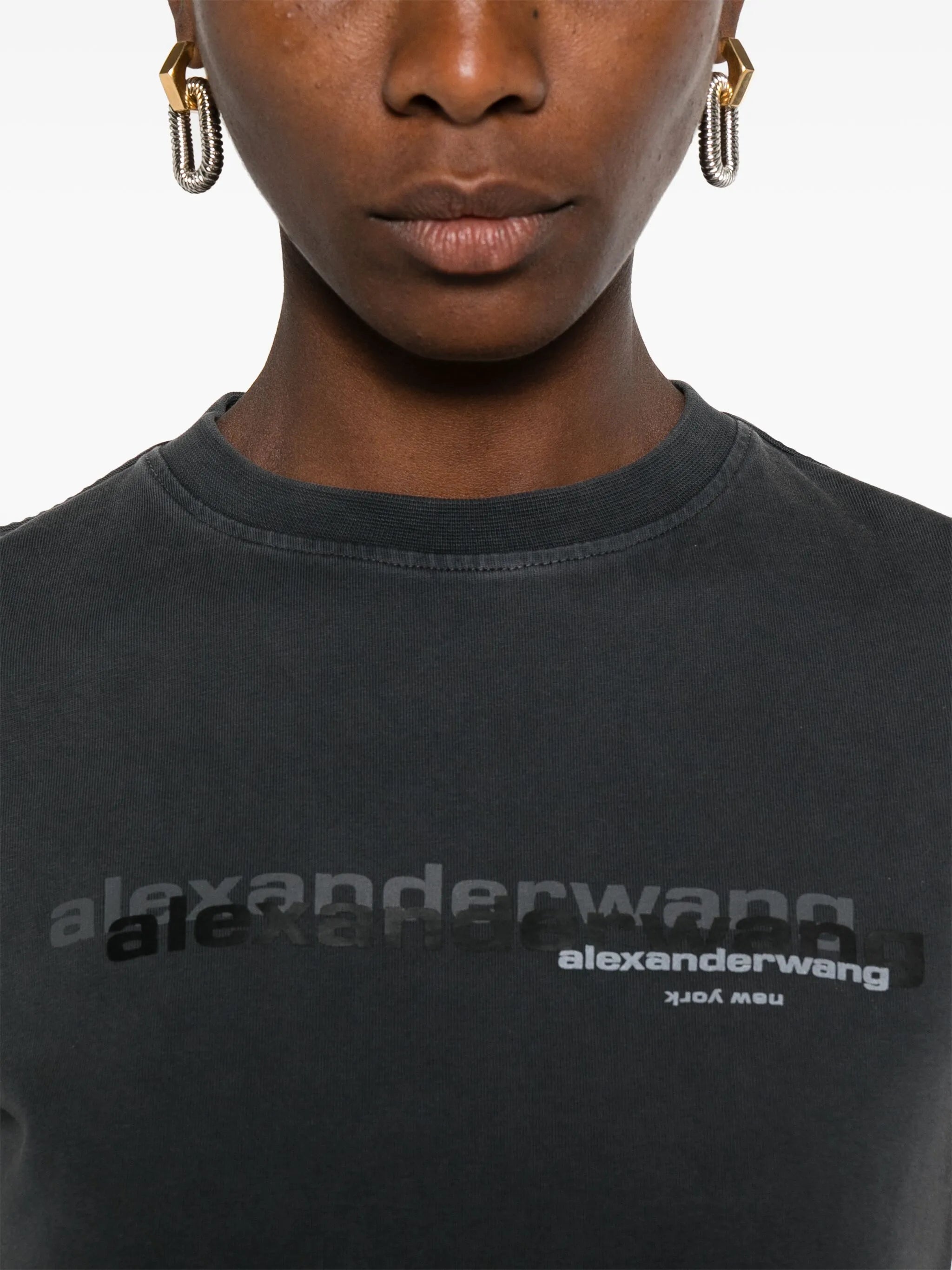 Alexander Wang Logo-print Cotton T-shirt - 3