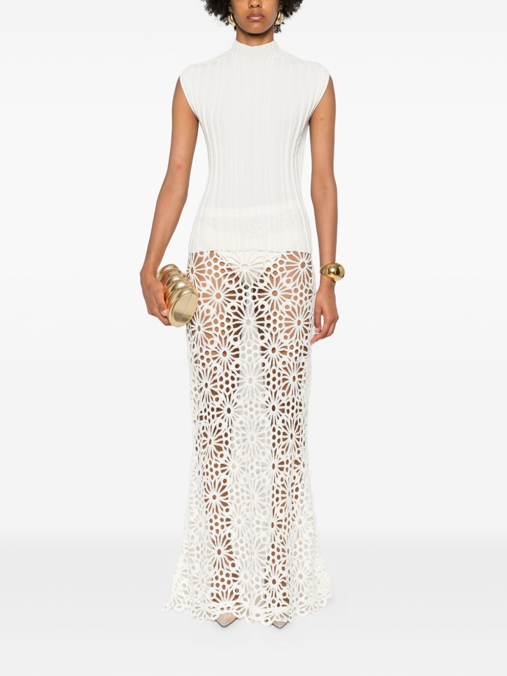 Obie floral-lace maxi skirt - 2