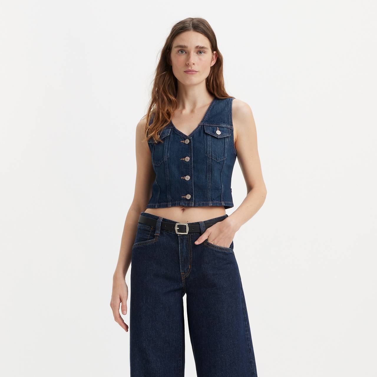 BELLA DENIM CORSET TOP - 2