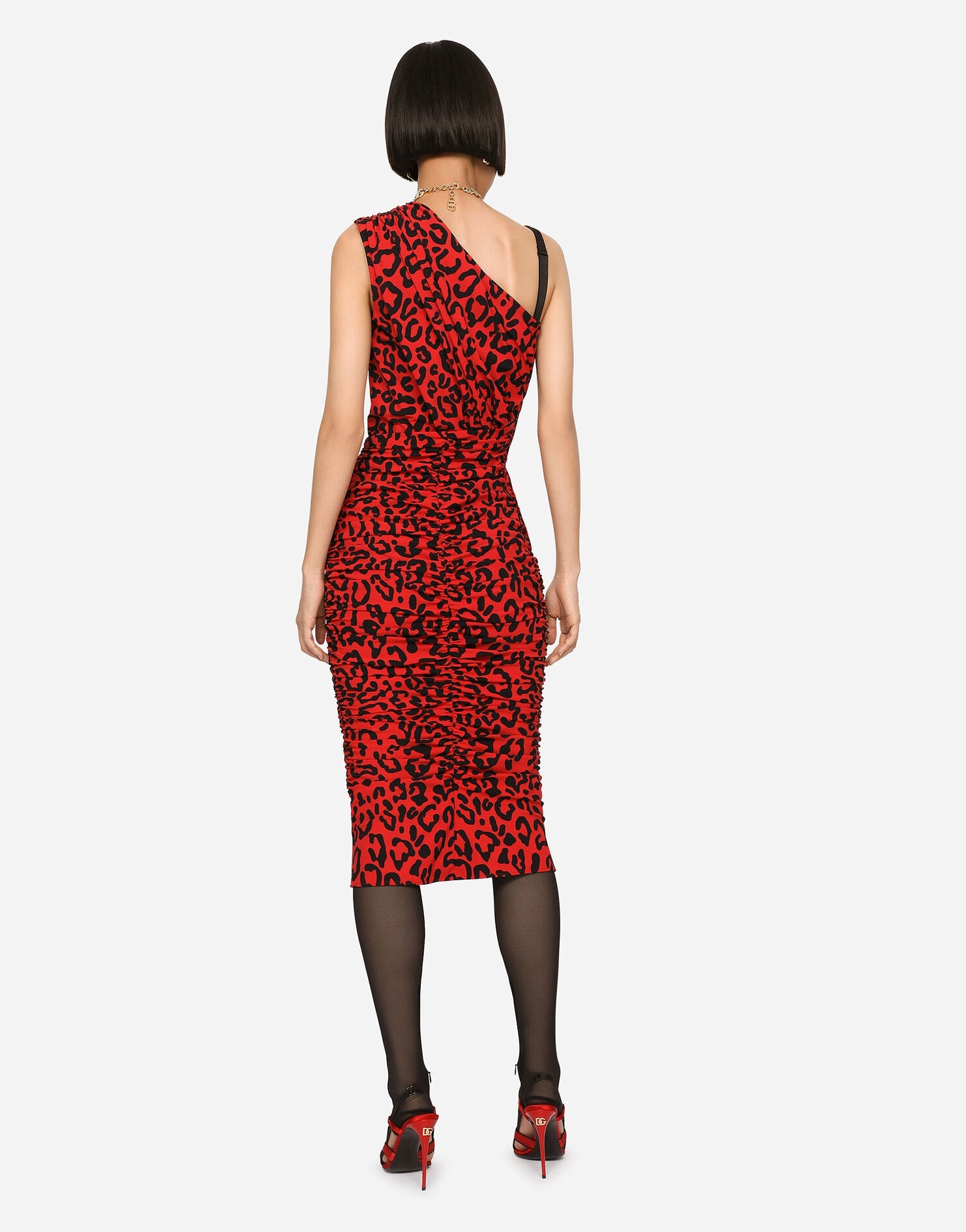 Leopard Print Jersey Dress - 4