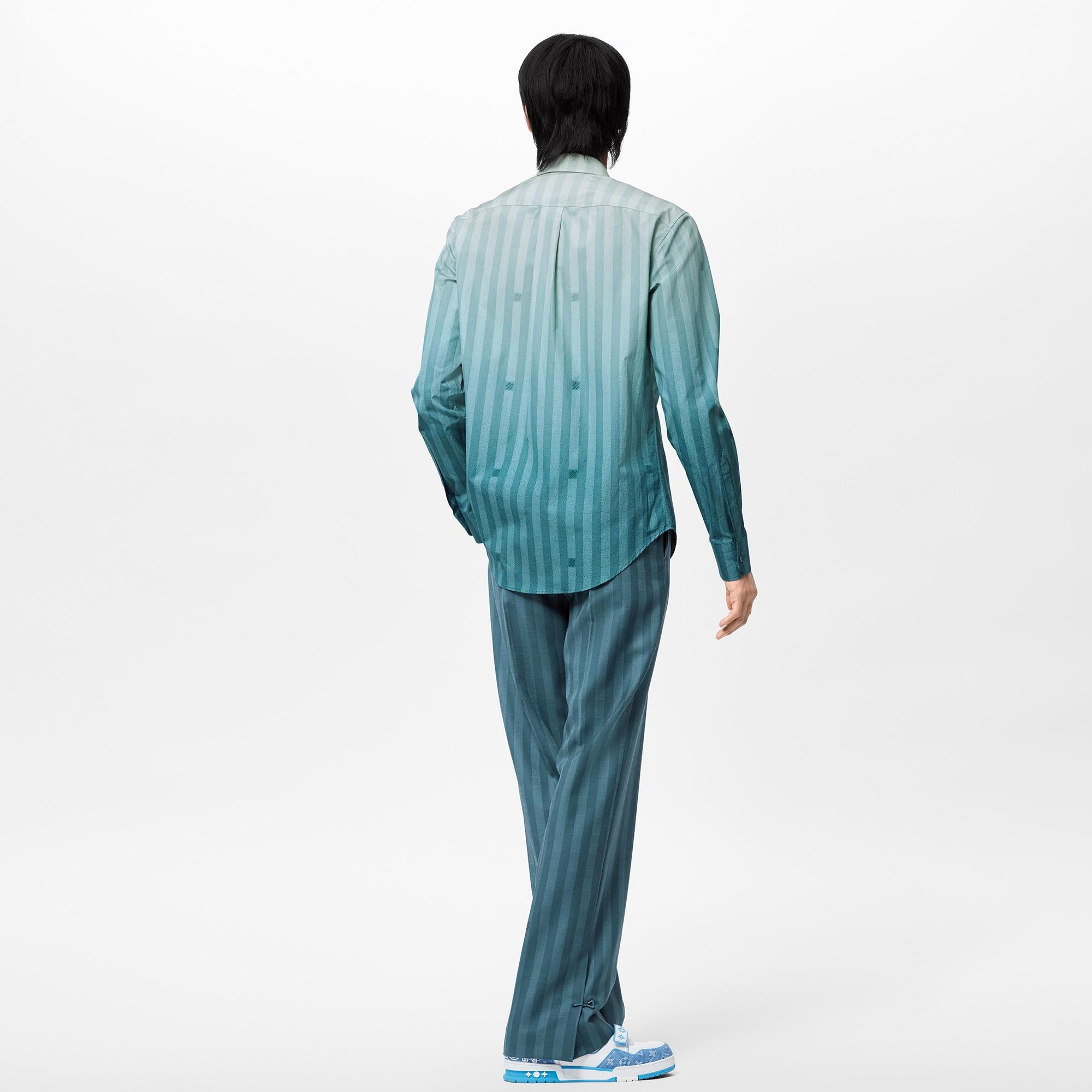 Damier Striped Long Sleeve Shirt - 5
