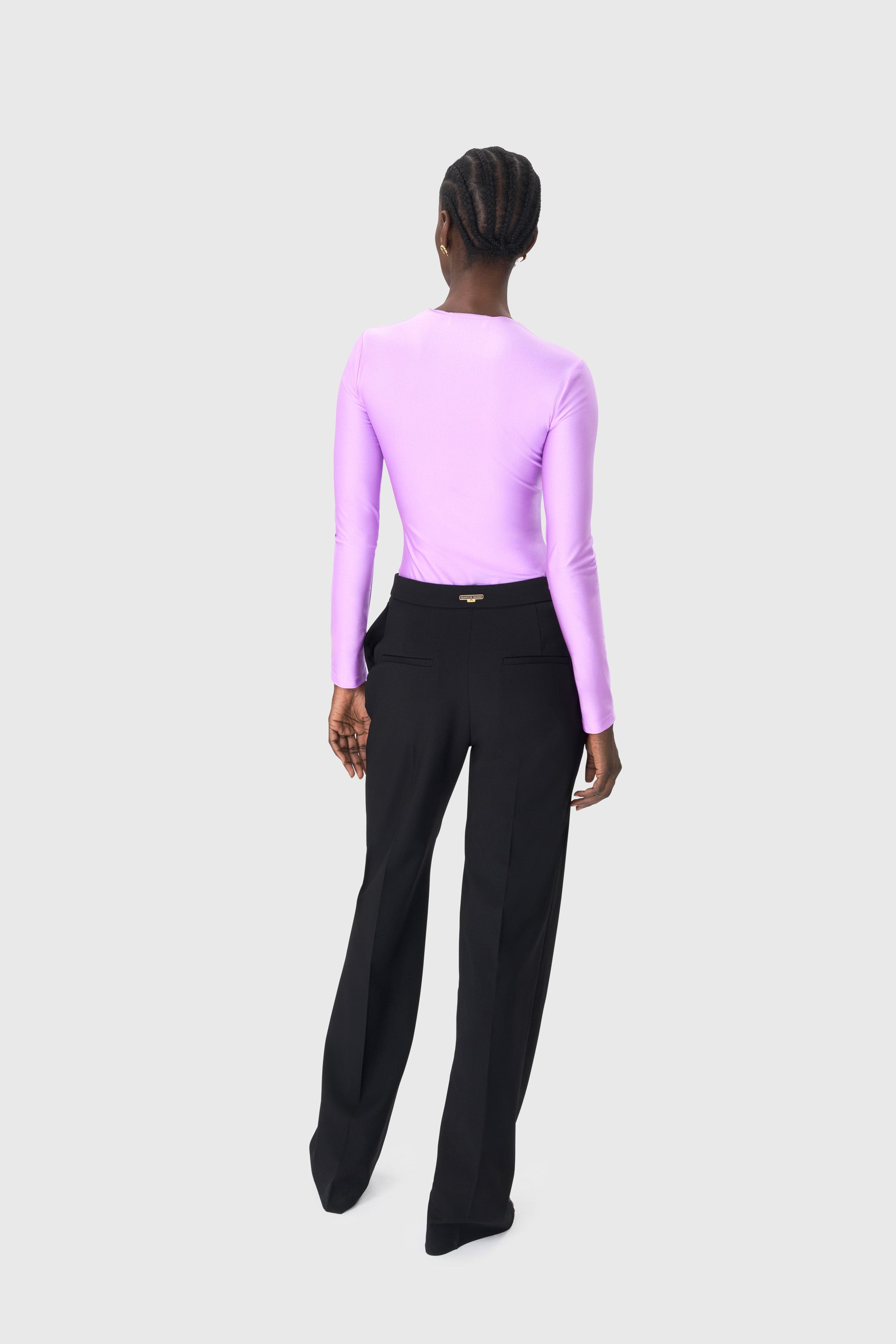 Draped Jersey Open Neck Top - 4