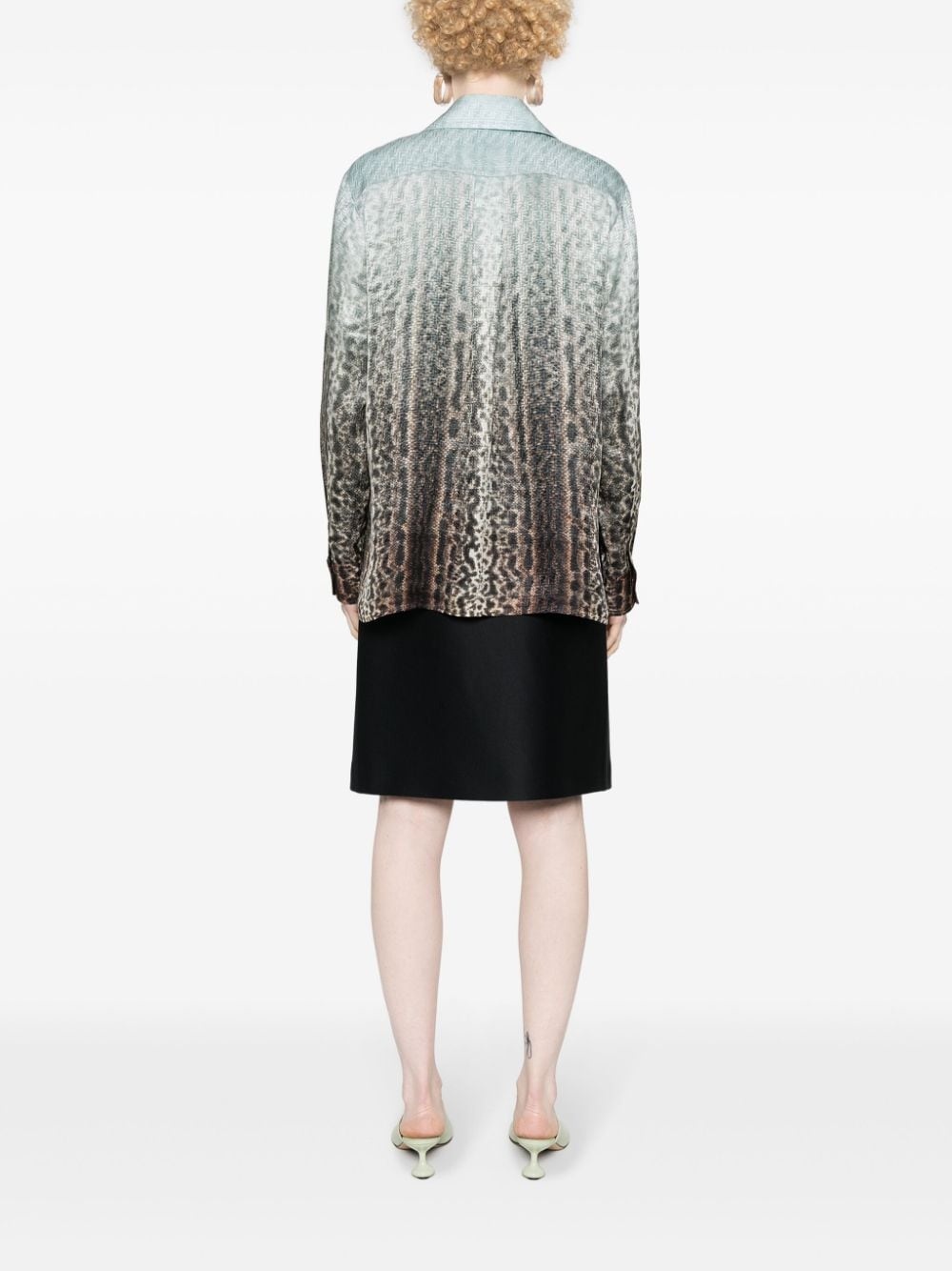 animal-print silk shirt - 4