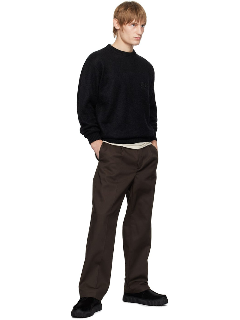 WACKO MARIA Black Mohair Crew Neck Sweater outlook