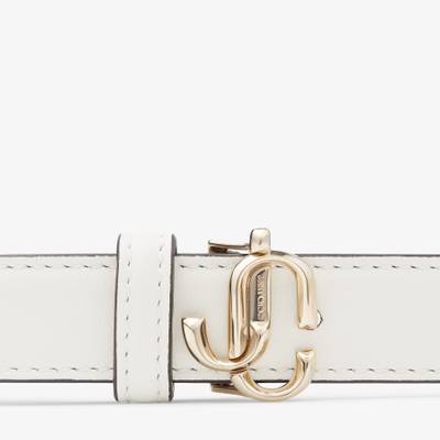 JIMMY CHOO JC Chain
Latte Leather Waist Belt with Pearls and Gold JC Emblem outlook