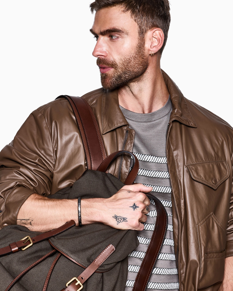 GIORGIO ARMANI BOMBER JACKET IN NAPPA LAMBSKIN outlook