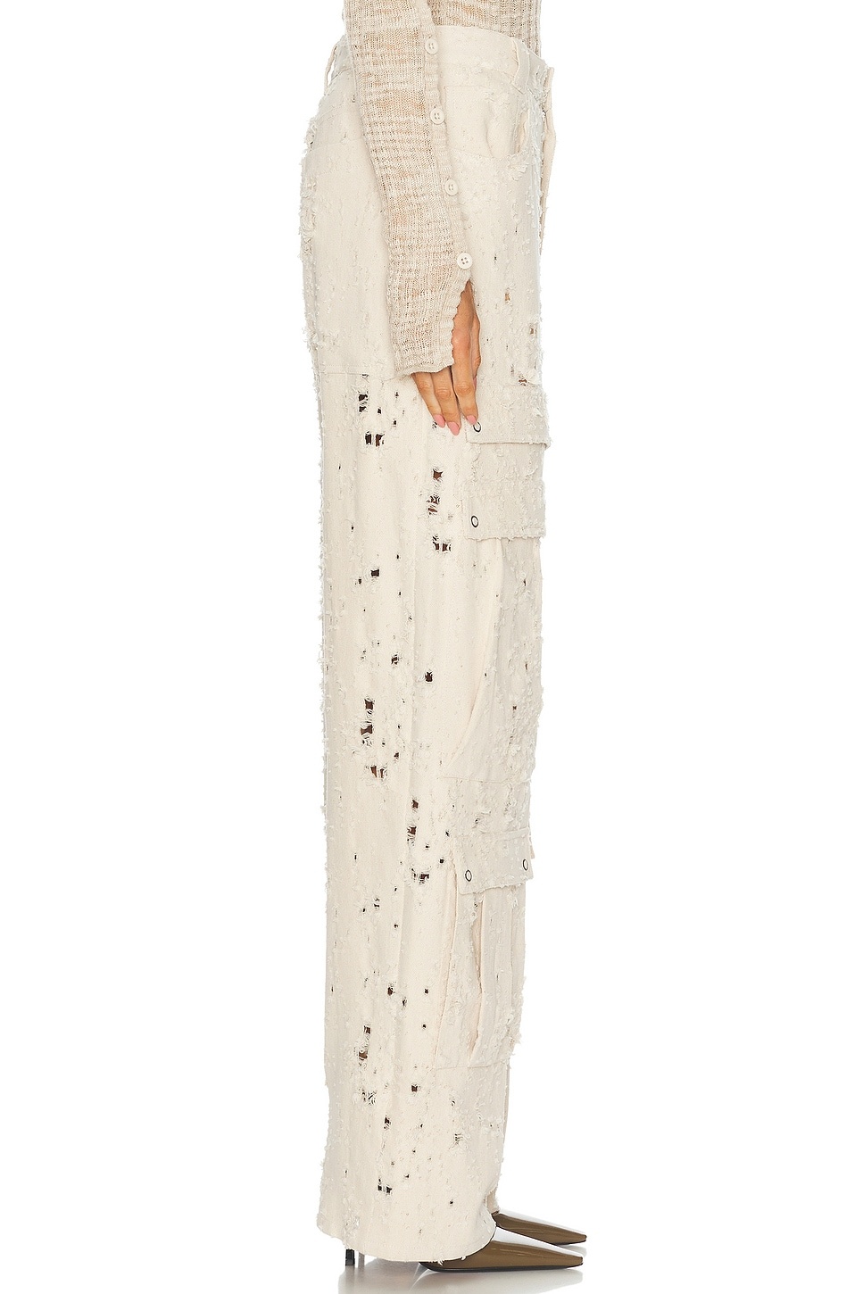 Distressed Denim Ultra Cargo - 2