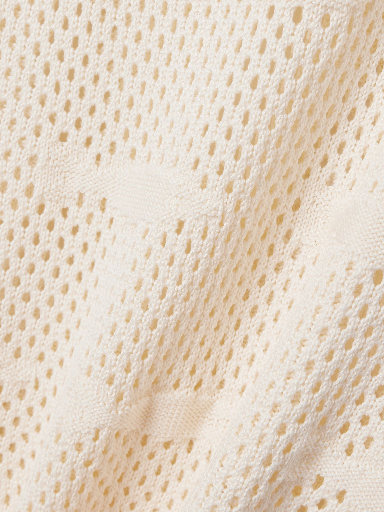 Rio crocheted cotton mini dress Ecru - 4