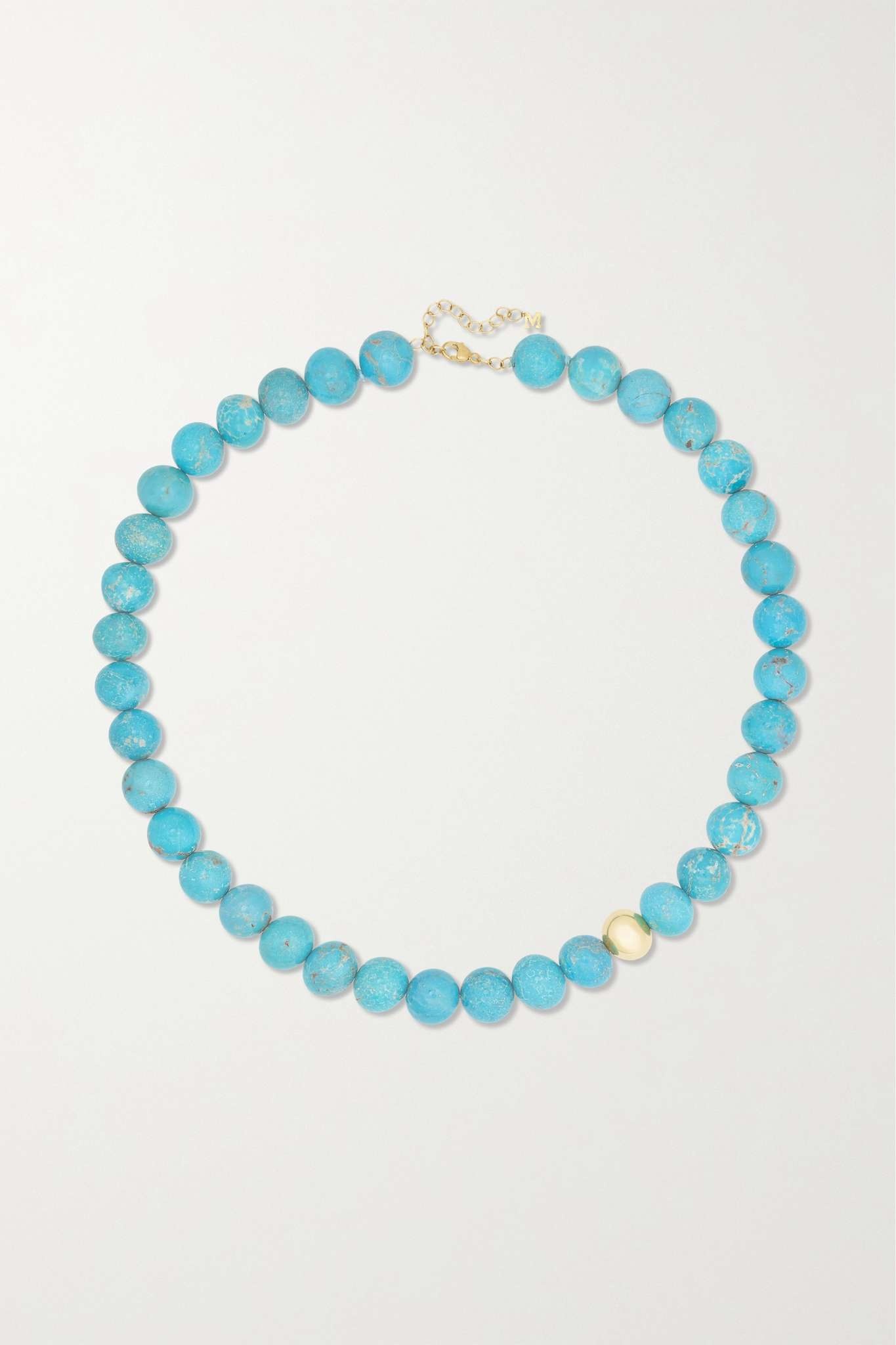 14-karat gold turquoise necklace - 1