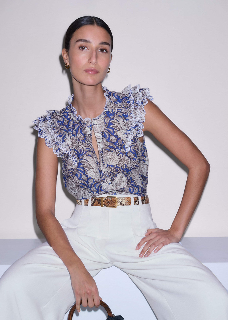 Ruffle Straight Blouse 1