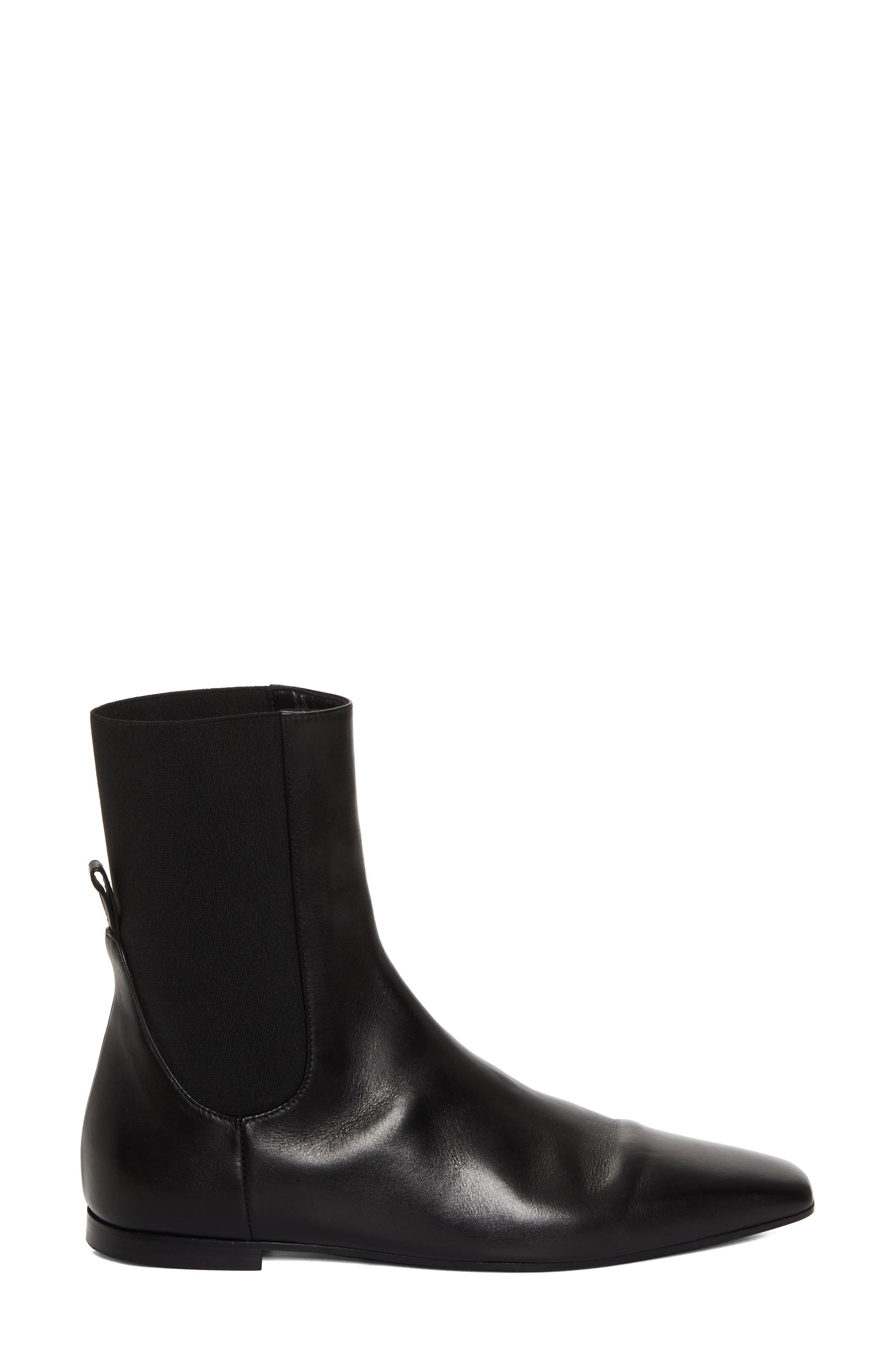 TOTEME Square Toe Flat Chelsea Boot in Black at Nordstrom - 3