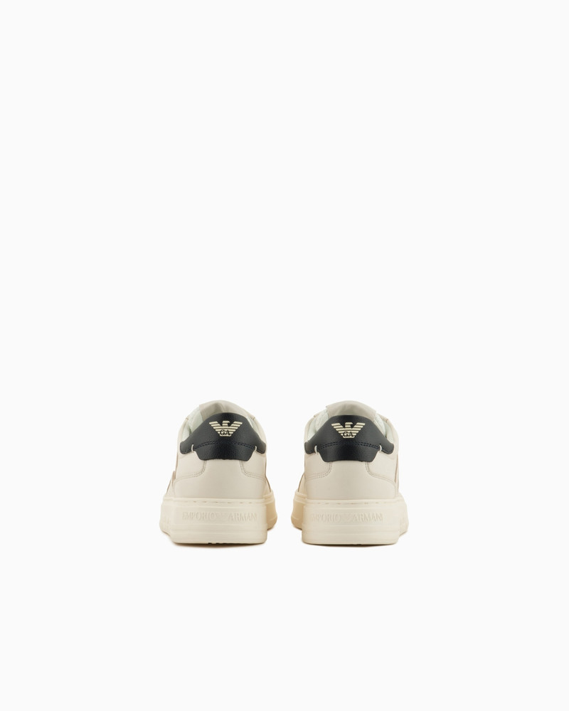 EMPORIO ARMANI PALMELLATO LEATHER SNEAKERS outlook