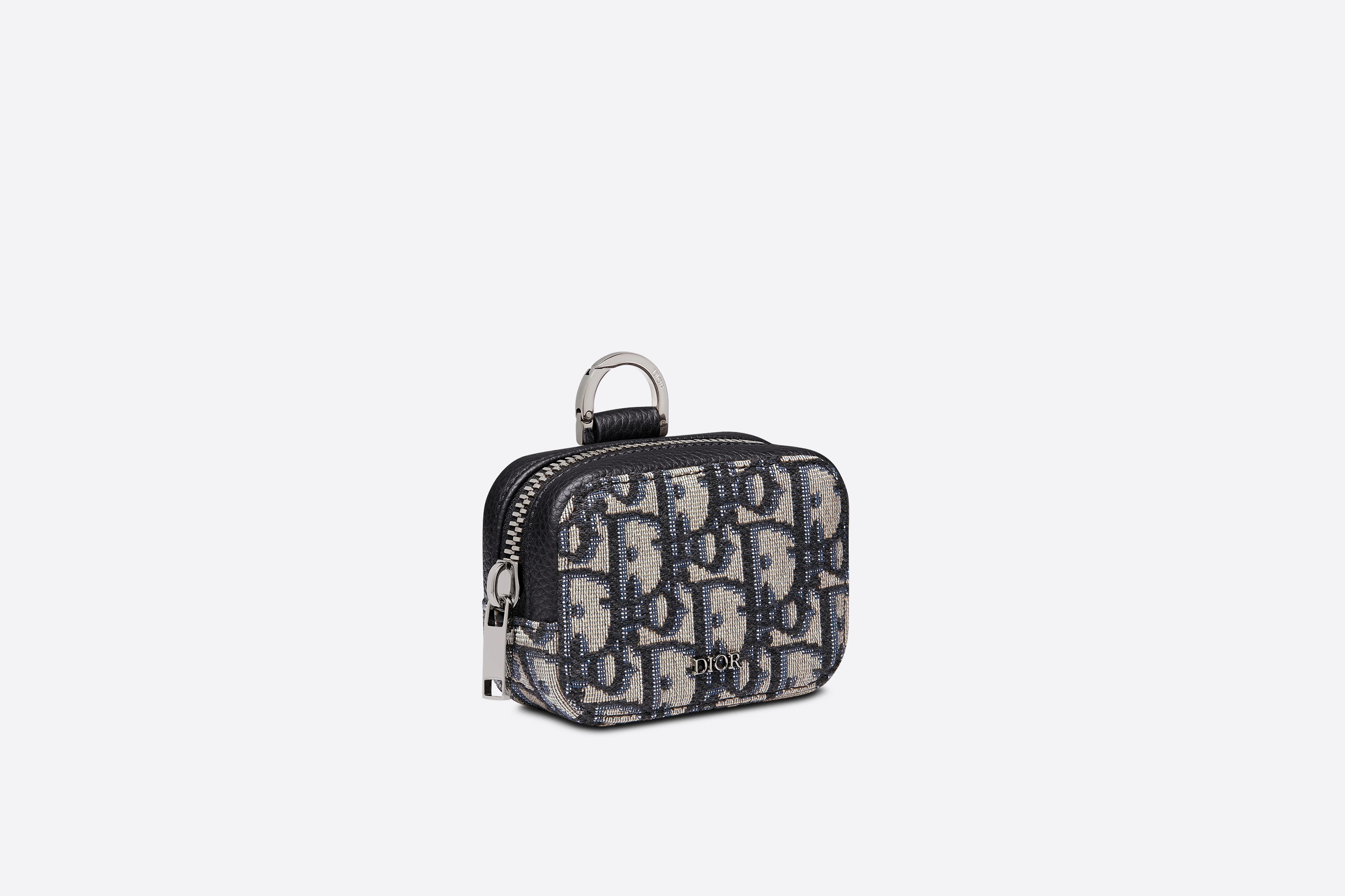 Nano Saddle Bag Beige and Black Dior Oblique Jacquard