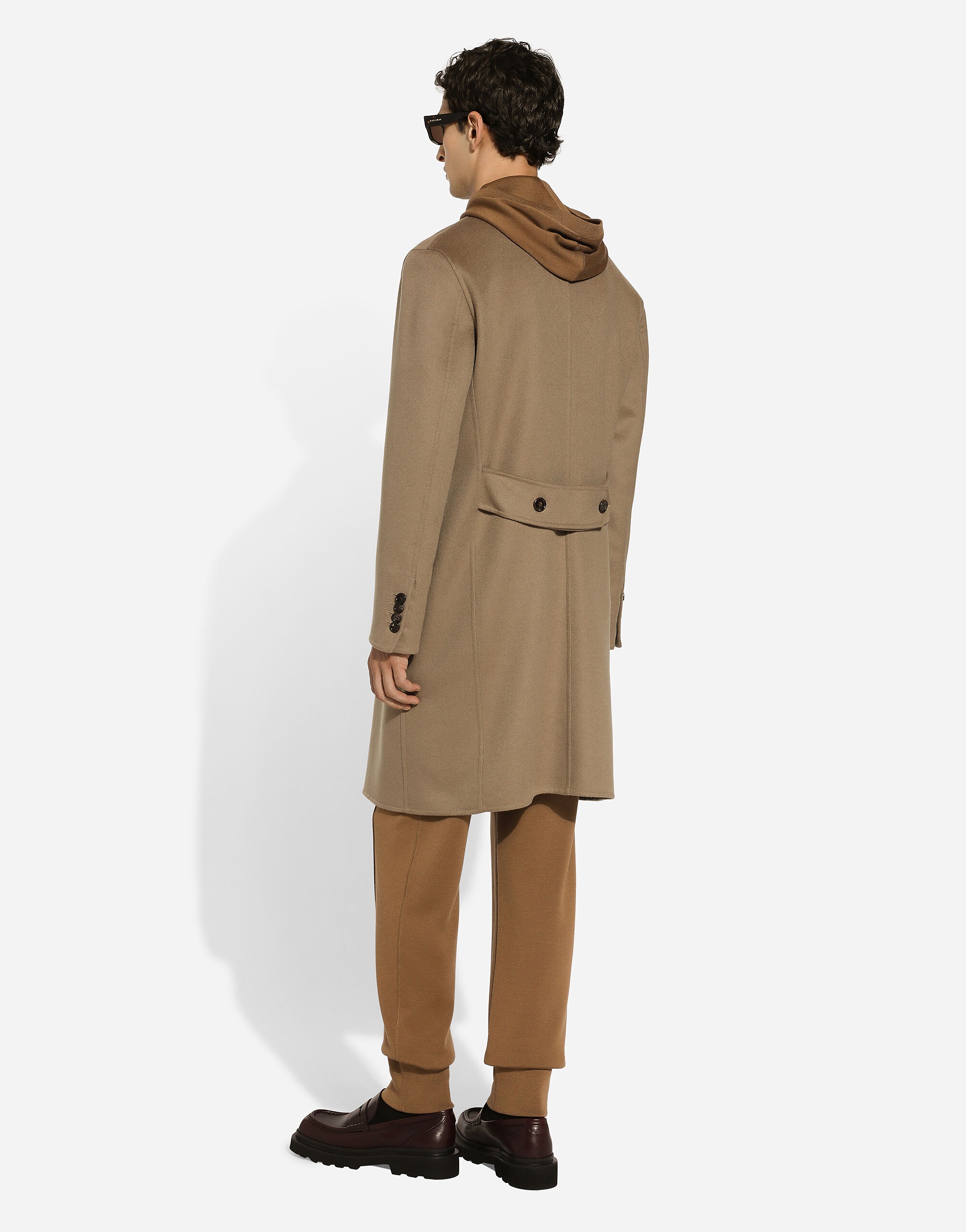 Wool and silk hoodie with DG patch - 3