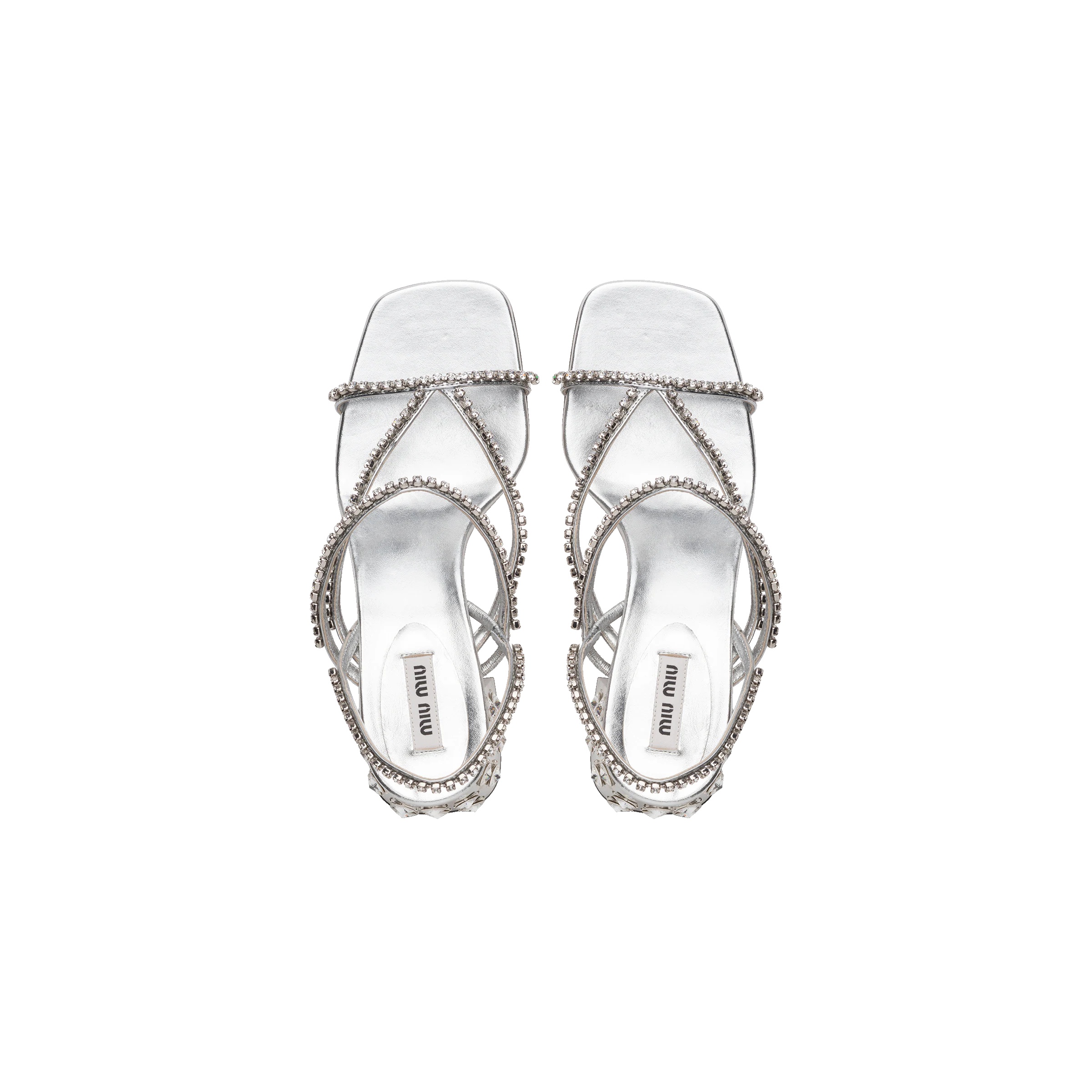 Metallic technical fabric sandals - 4