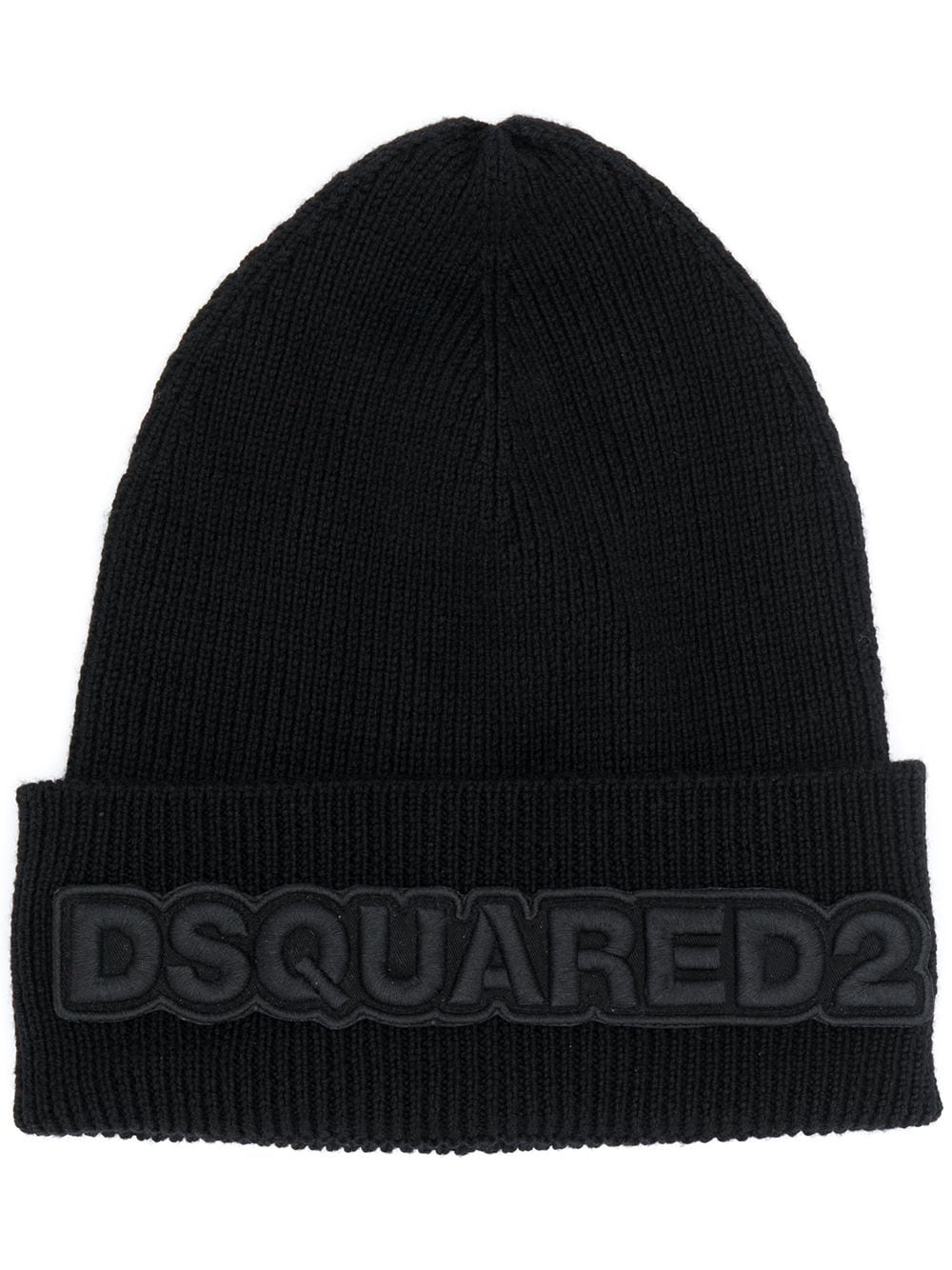 embroidered logo beanie - 1