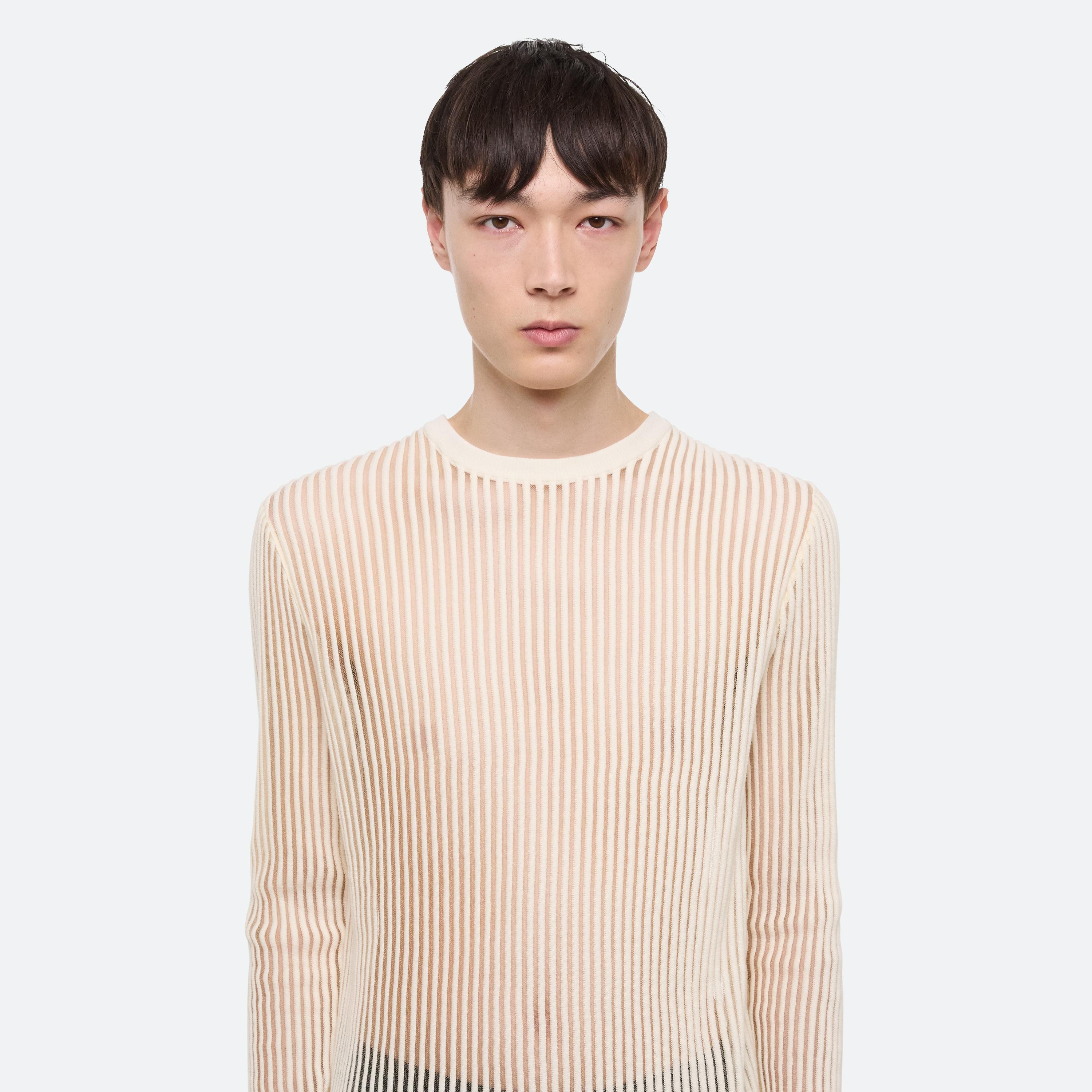 SPACED SHEER CREWNECK - 6