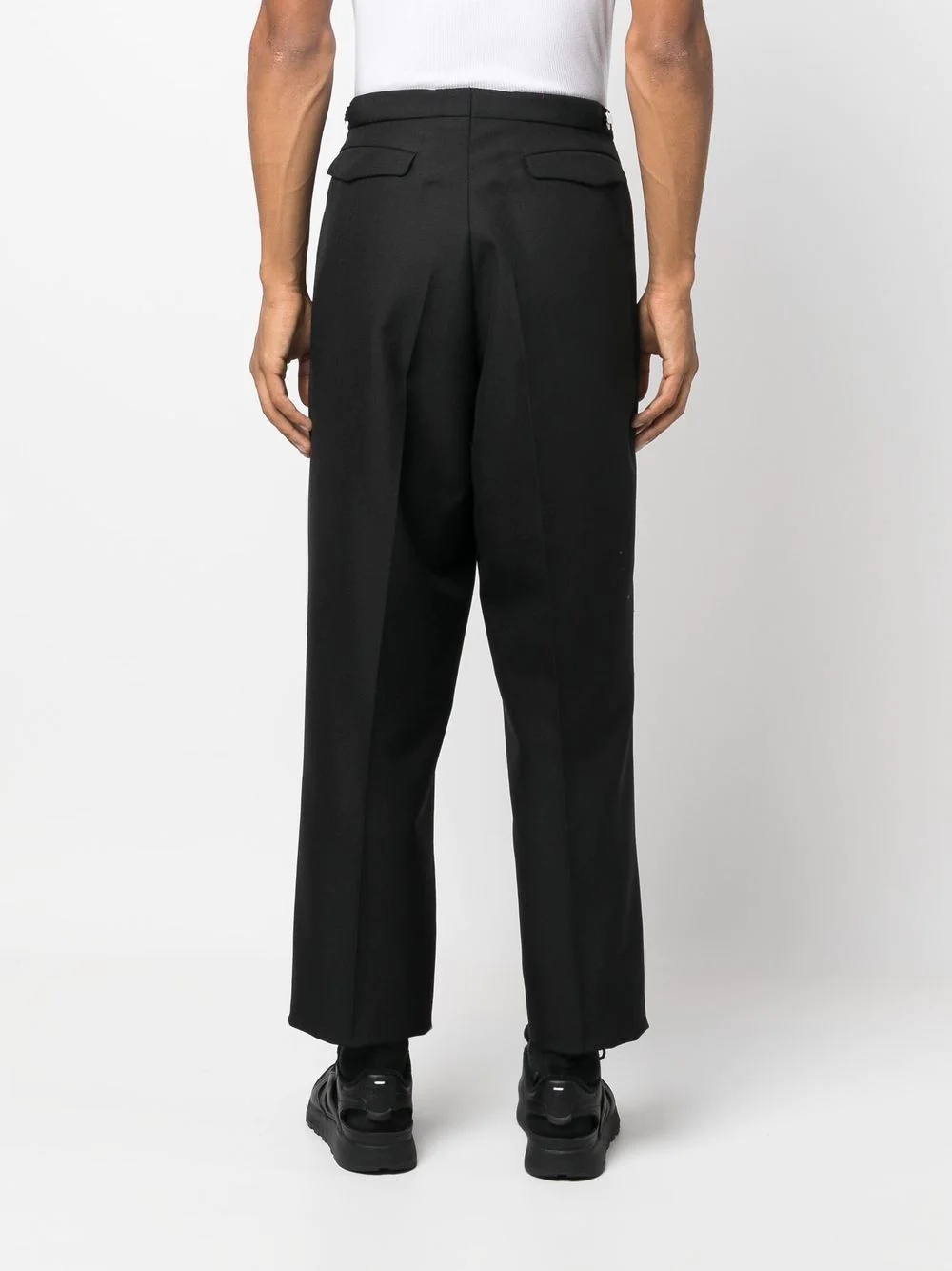 tapered-leg tailored trousers - 4