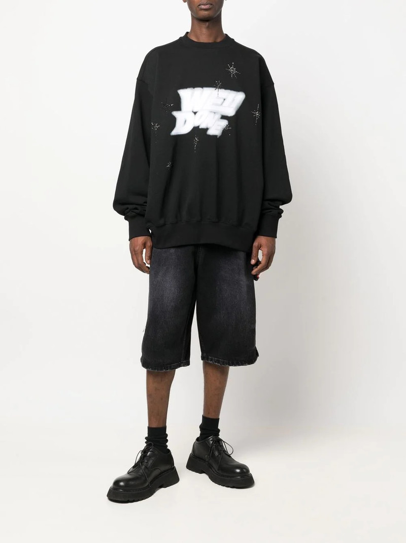 We11done logo-print detail sweatshirt outlook