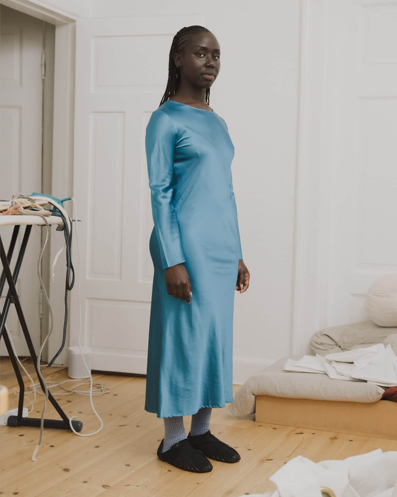 BASERANGE Dydine Long Sleeve Dress - Ecovero Satin outlook