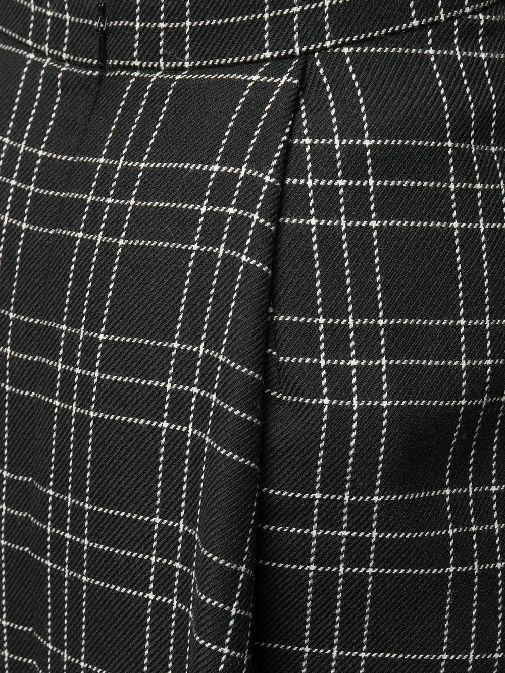 checked A-line skirt - 5