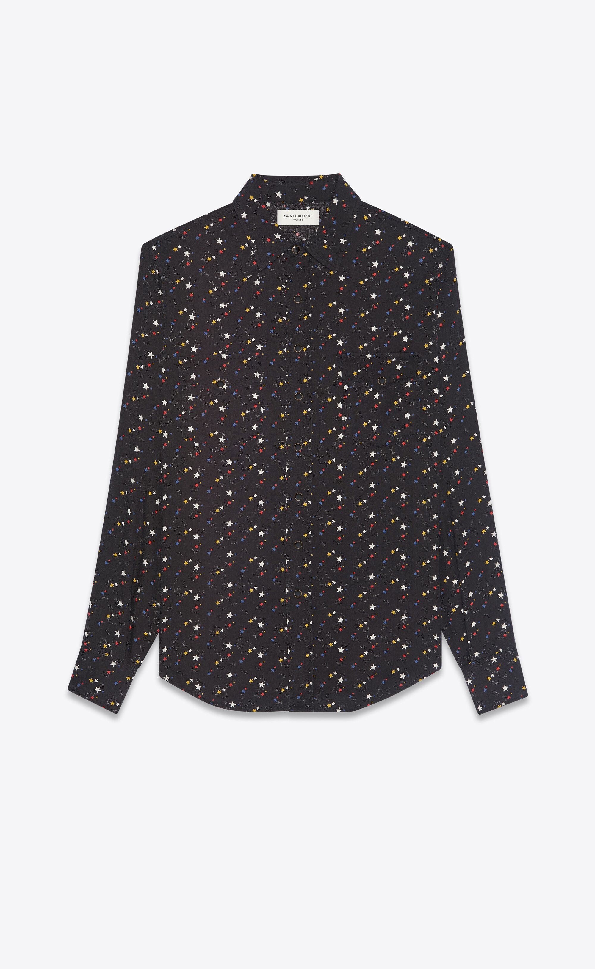 classic western shirt in stars-print twill - 1